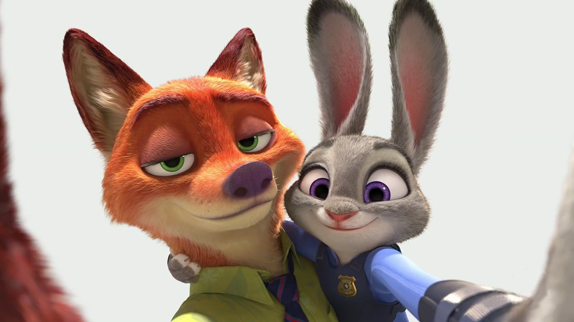 1920x1080 HD Wallpaper of Nick Wilde and Judy Hopps from Zootopia