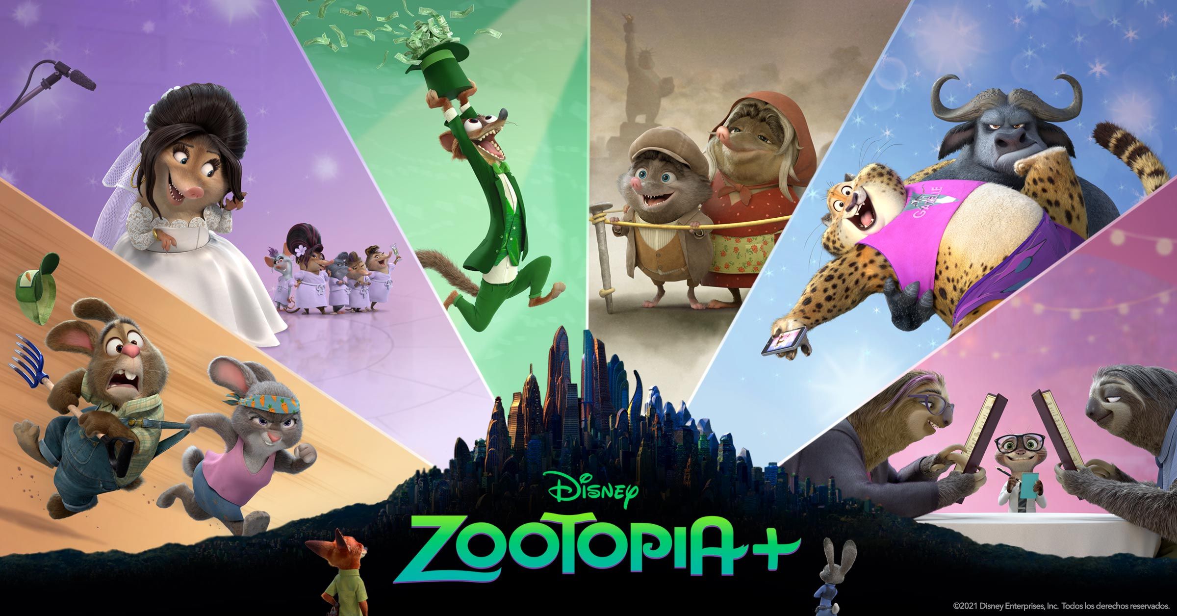 2400x1256 Desktop wallpaper: Tv Show, Zootopia+ 4K free download for PC. 1050832