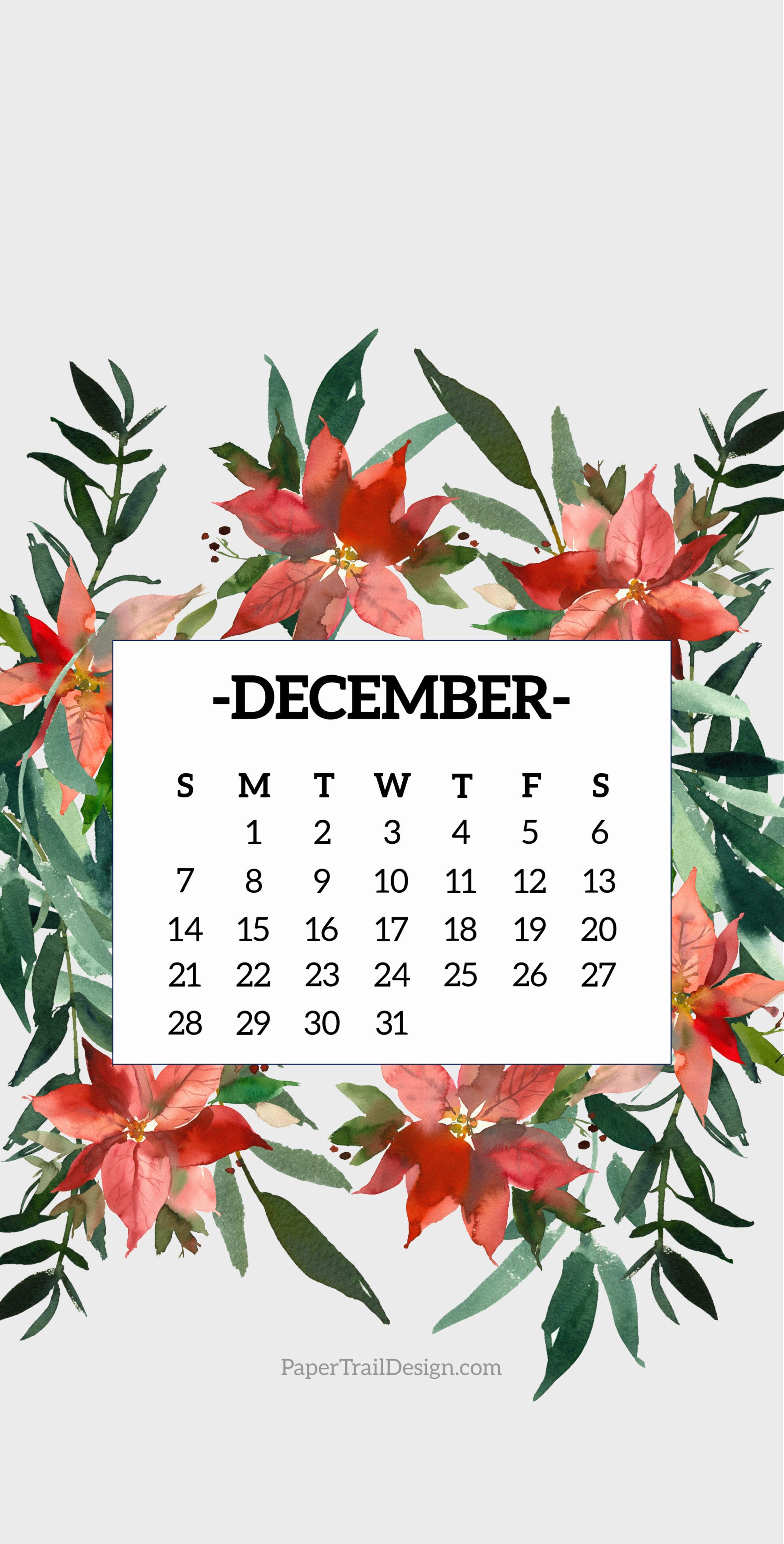 1980x3898 Calendar Phone Wallpaper Trail Design