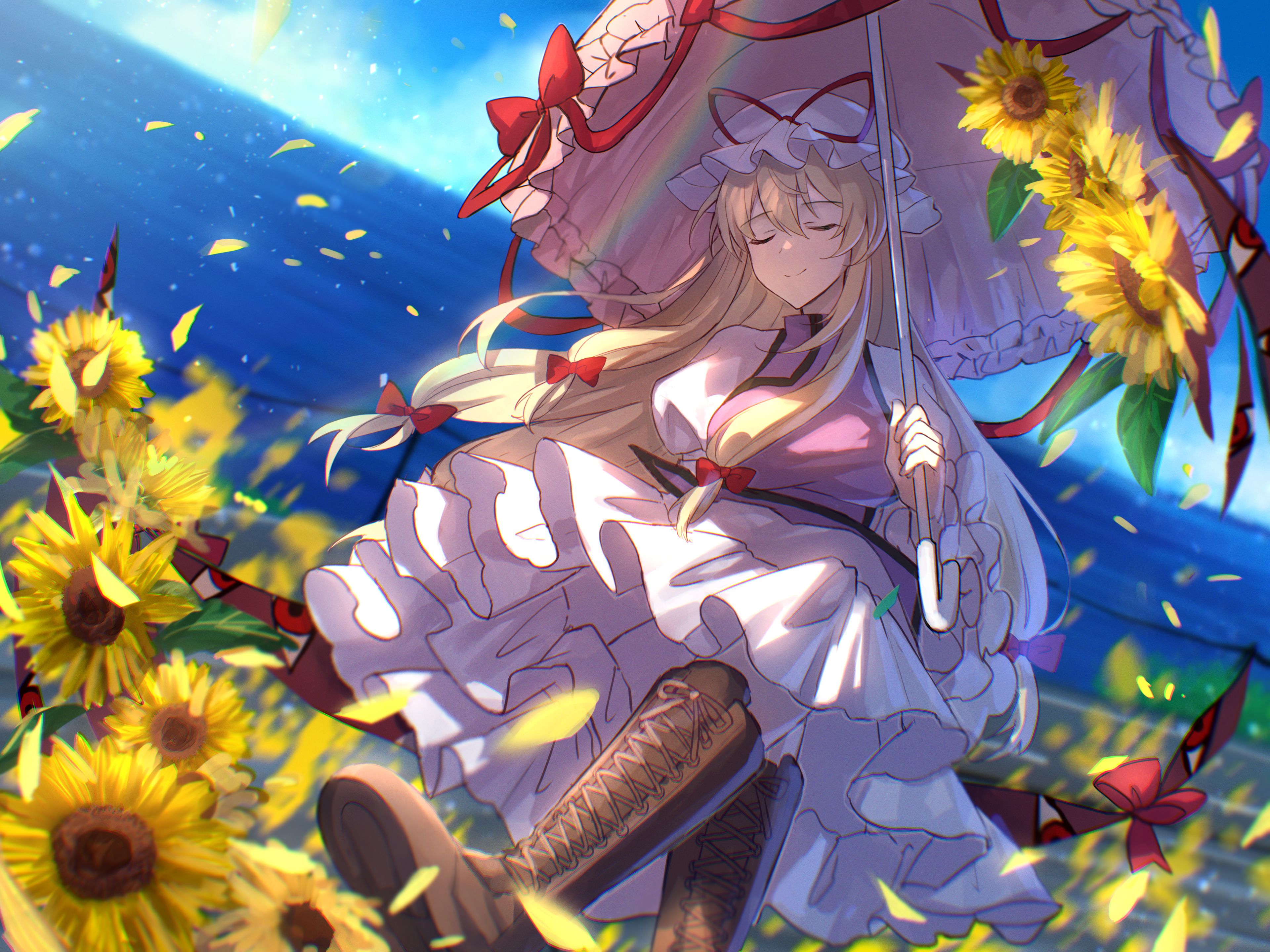 3840x2880 Download Yukari Yakumo Anime Touhou 4k Ultra HD Wallpaper