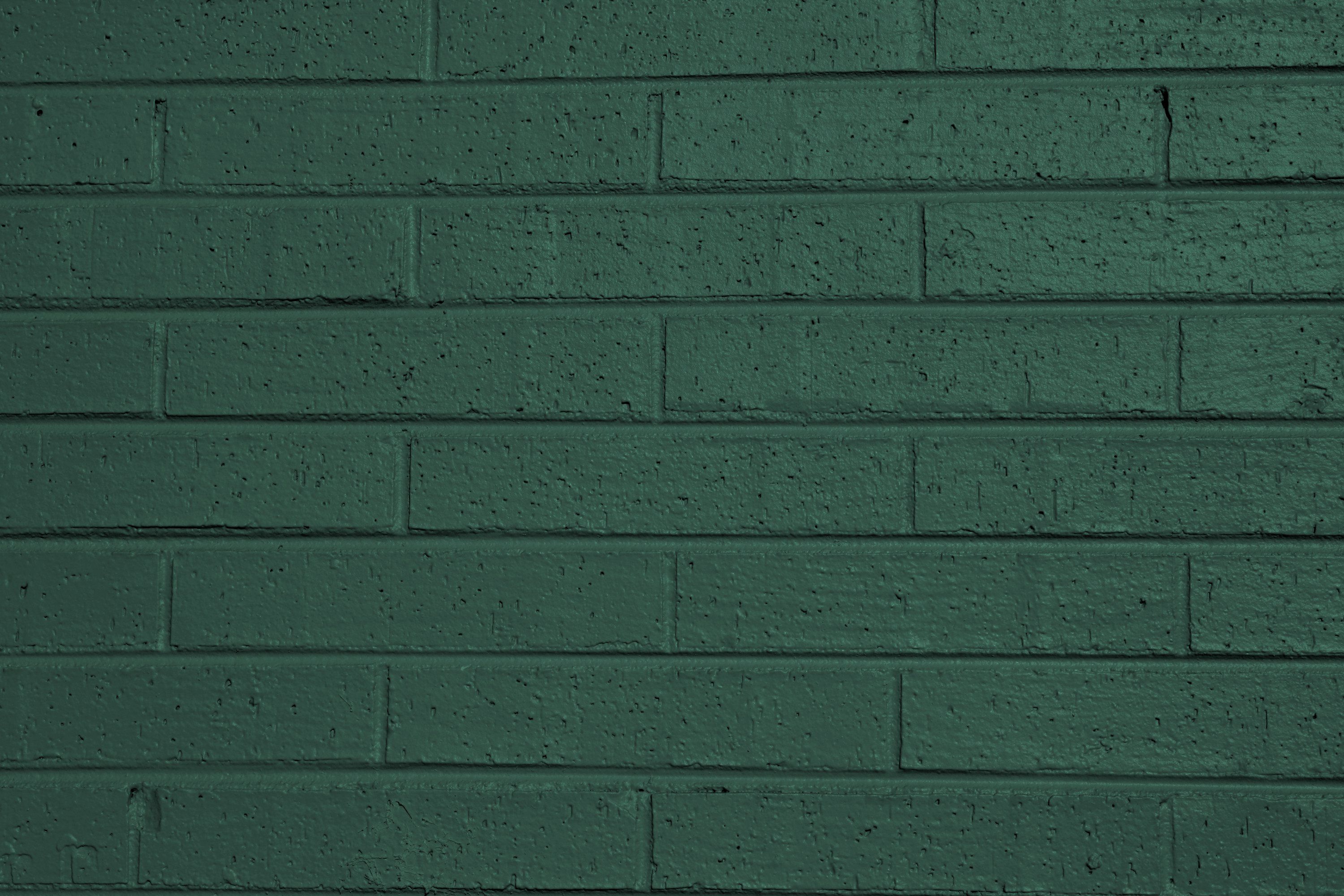 3000x2000 Green Painted Brick Wall Texture