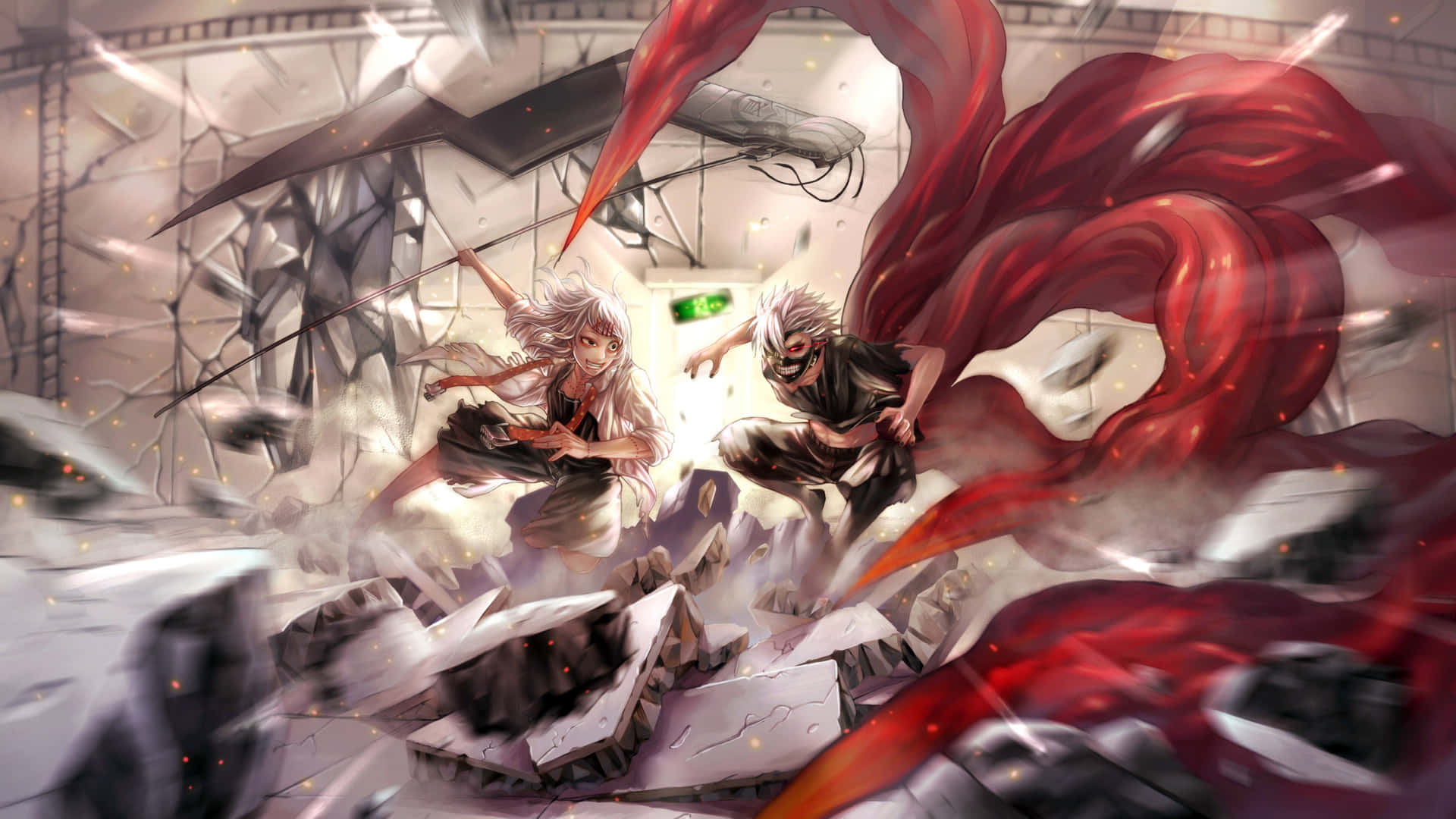 1920x1080 Download Yakumo Oomori, A Ruthless Ghoul in Tokyo Ghoul Wallpaper