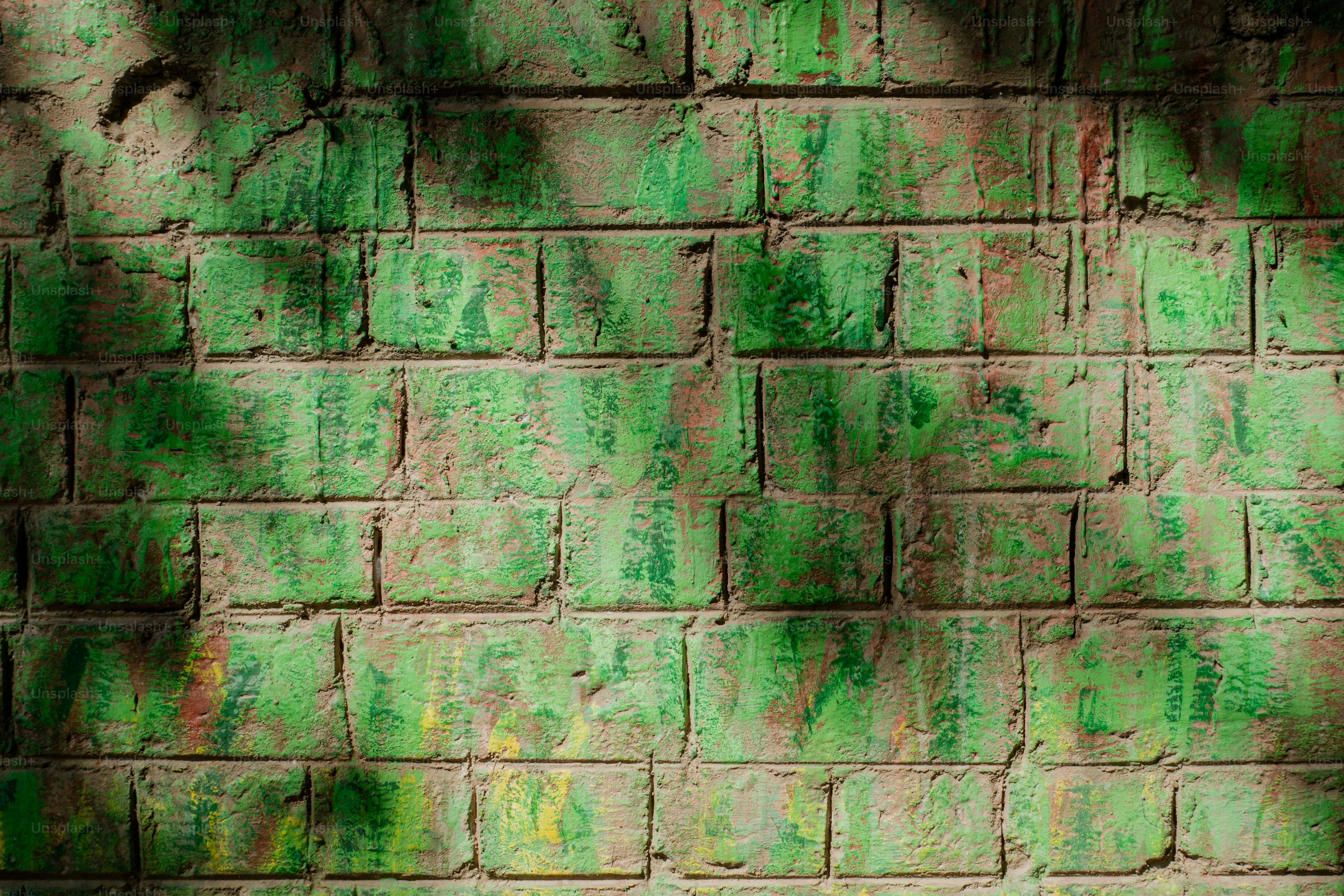 3000x2000 Green Brick Picture. Download Free Image