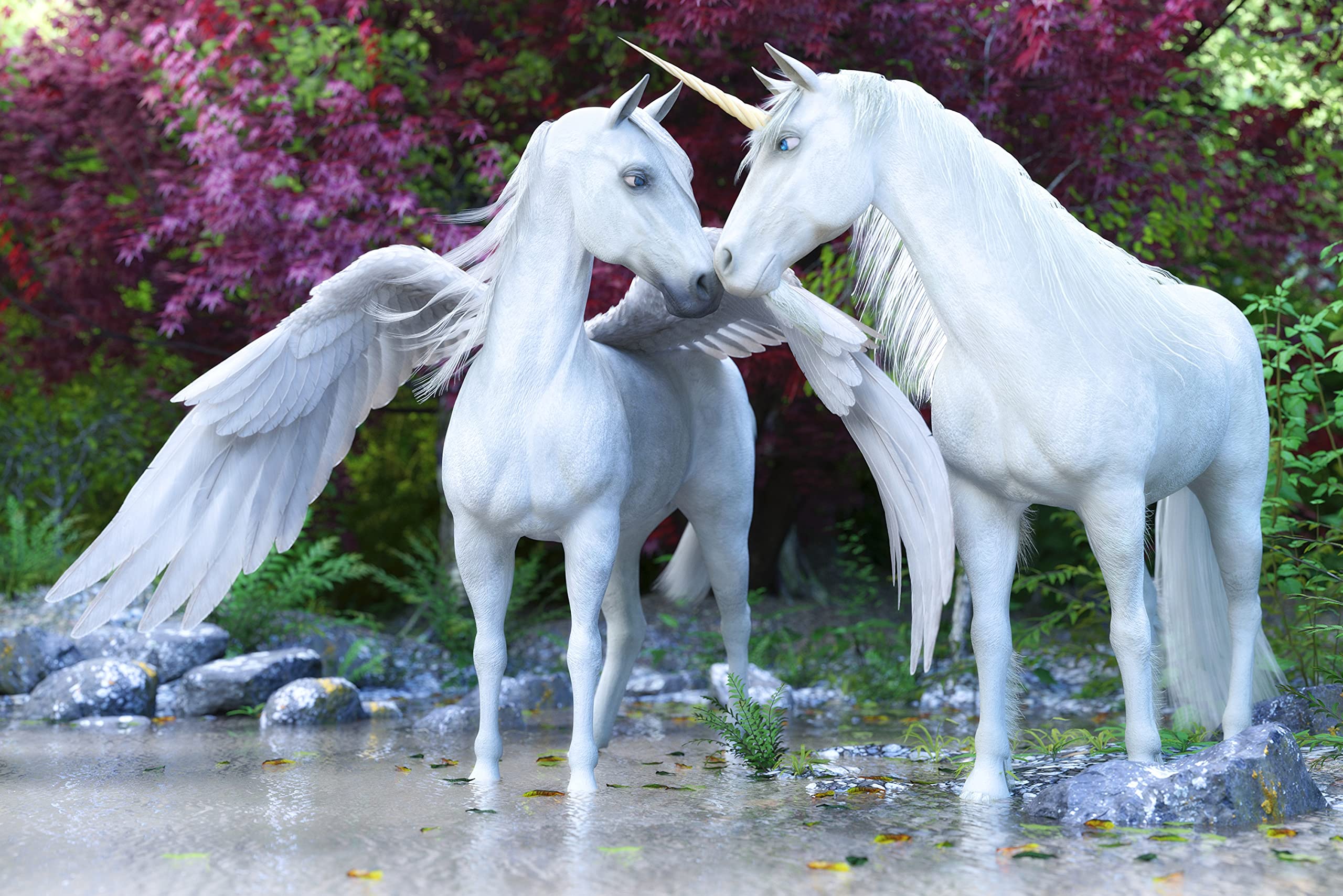 2560x1708 Non Woven Photo Wallpaper Unicorn (4456Pr) 400 X 260 Cm Photo Art Pegasus Winged Horse Greek Mythology Miracle Horse Mixed Creatures : Amazon.de: DIY & Tools