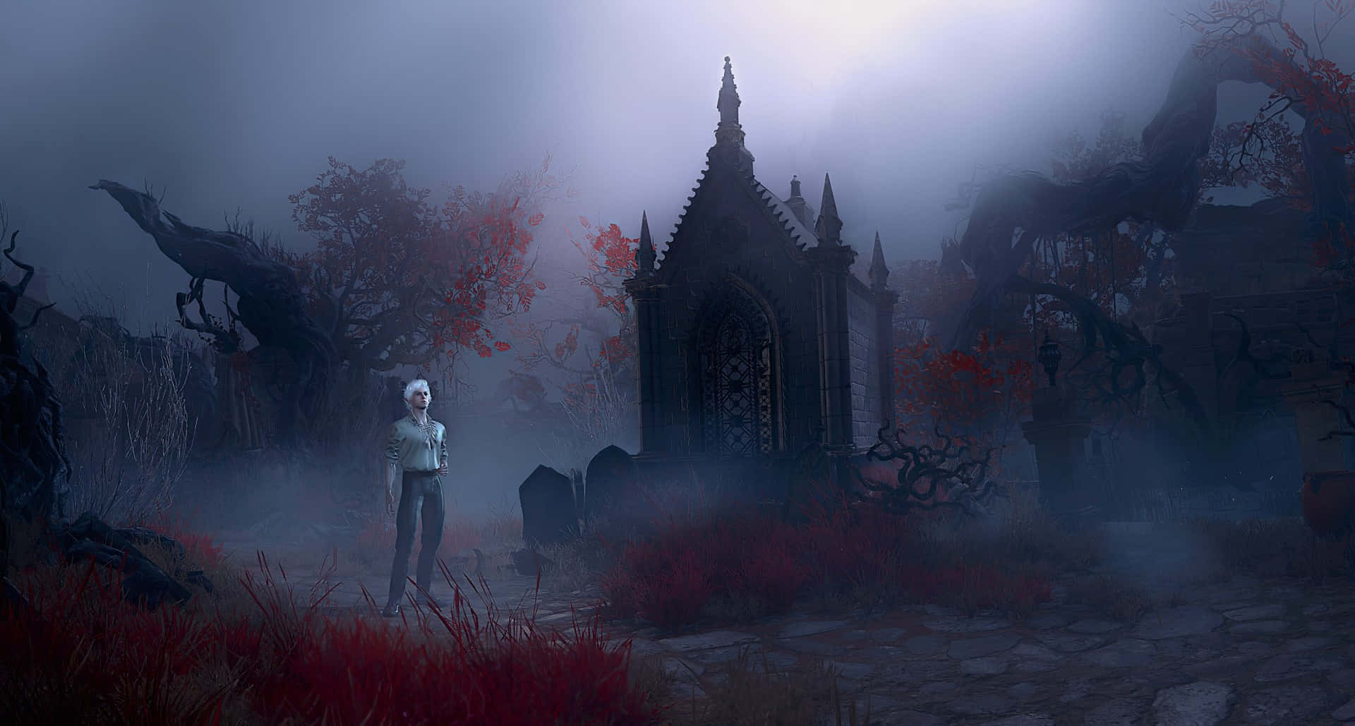 1920x1029 Download Baldurs Gate3 Astarion Gothic Graveyard Wallpaper