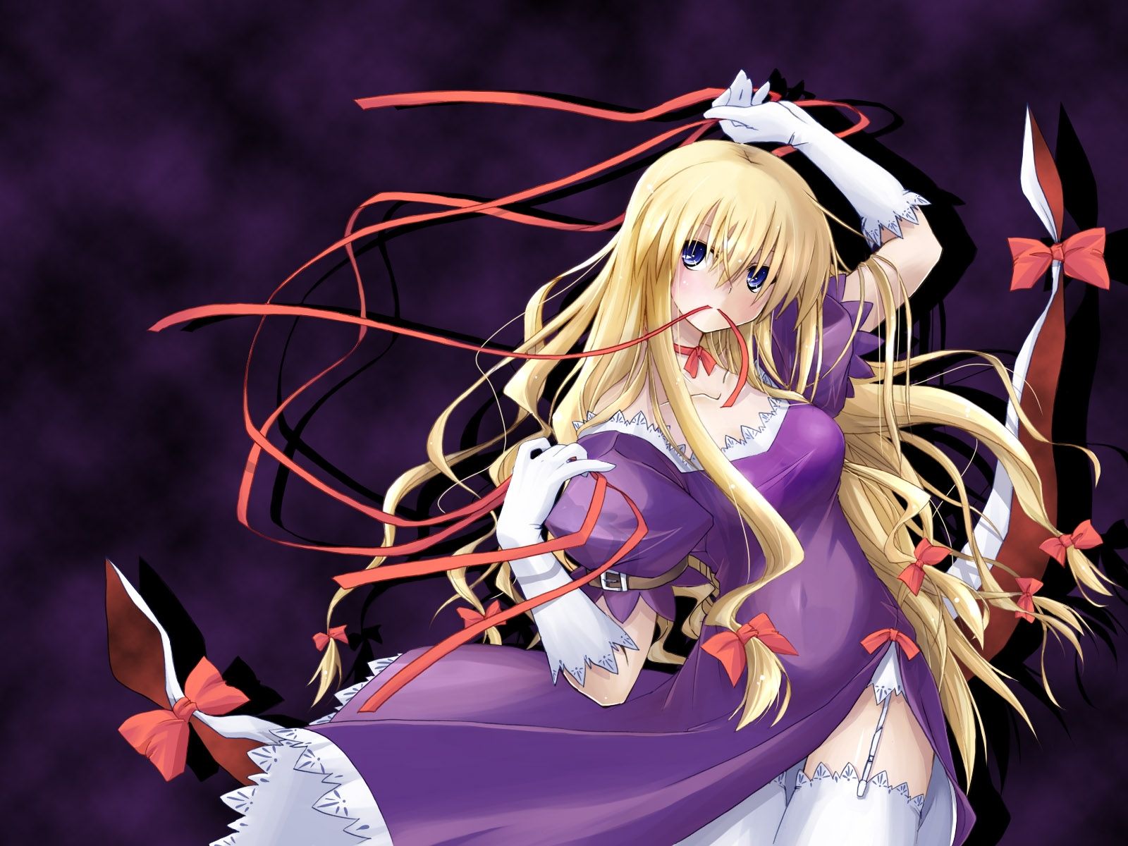 1600x1200 touhou yakumo yukari, girl, blonde Wallpaper, HD Anime 4K Wallpaper, Image and Background