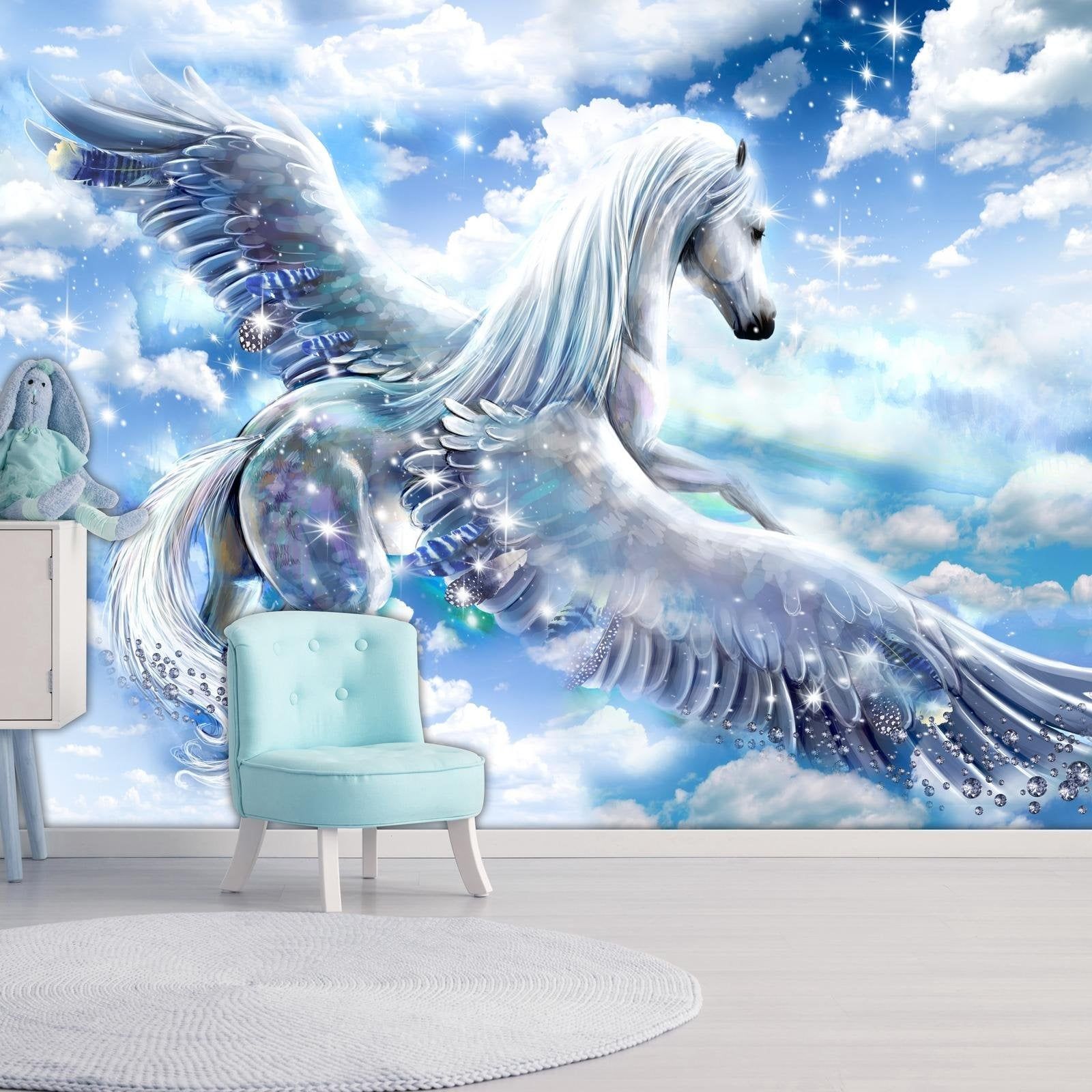 1600x1600 Kids Wallpaper Wall Mural Blue