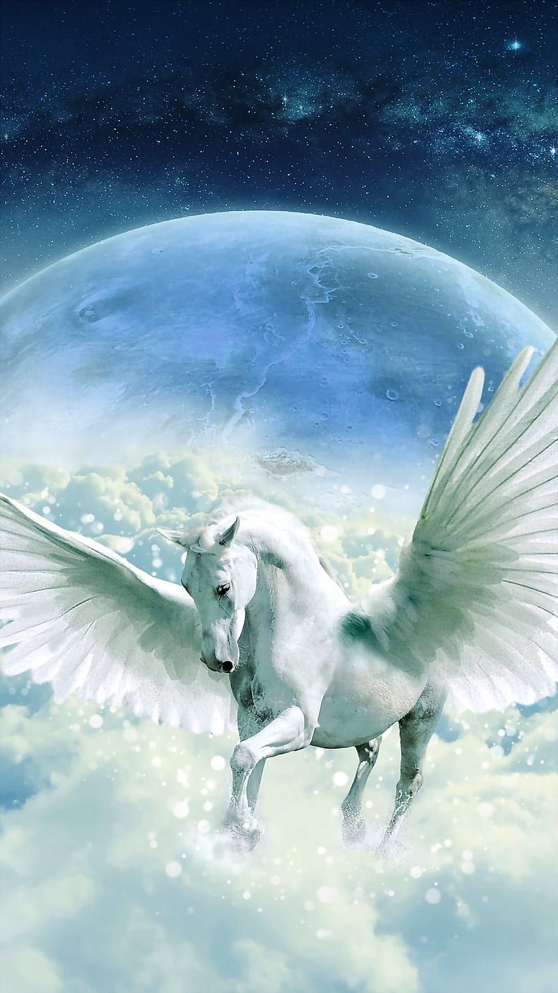 800x1422 Pegasus, wolf, white, horses, lion, race, unicorn, girl, pug, howl, dog, HD phone wallpaper