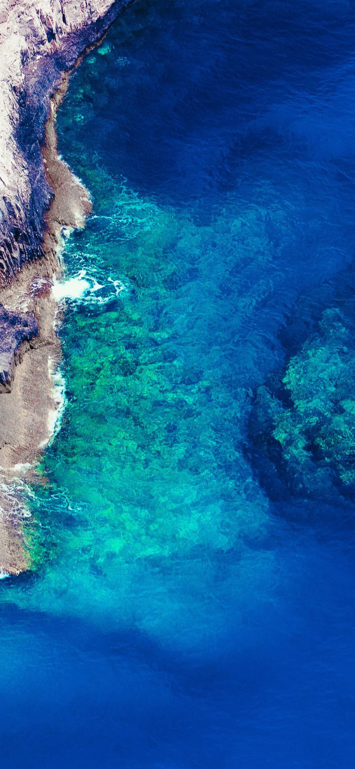 1170x2532 rock blue water iPhone 12 Wallpaper Free Download