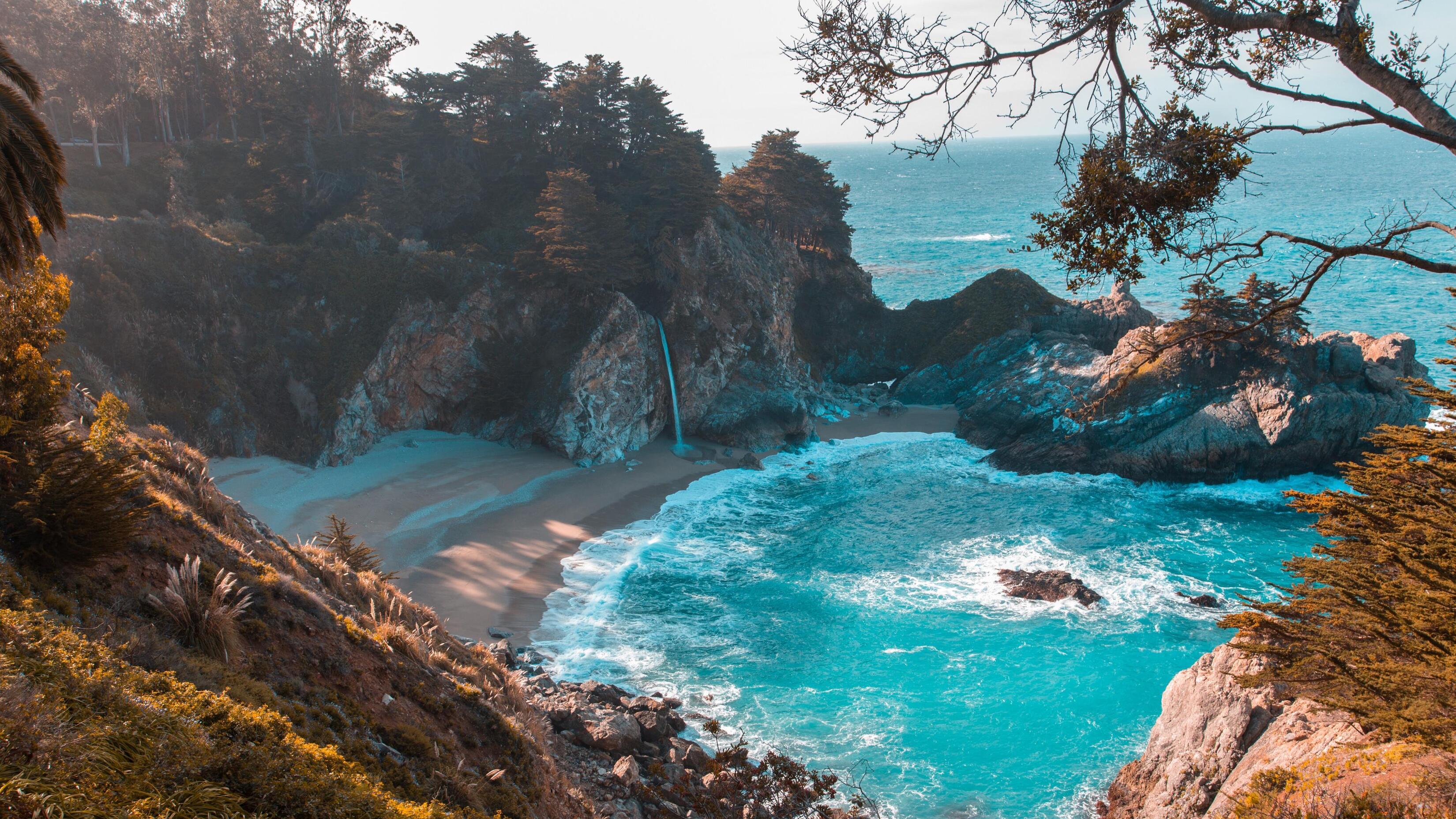 3300x1856 Crystal Clear Blue Water With Unique Rock Formations Beach 2025 Best Ultra HD High Resolution 4K Desktop Background Wallpaper For Mac Linux And Windows PC