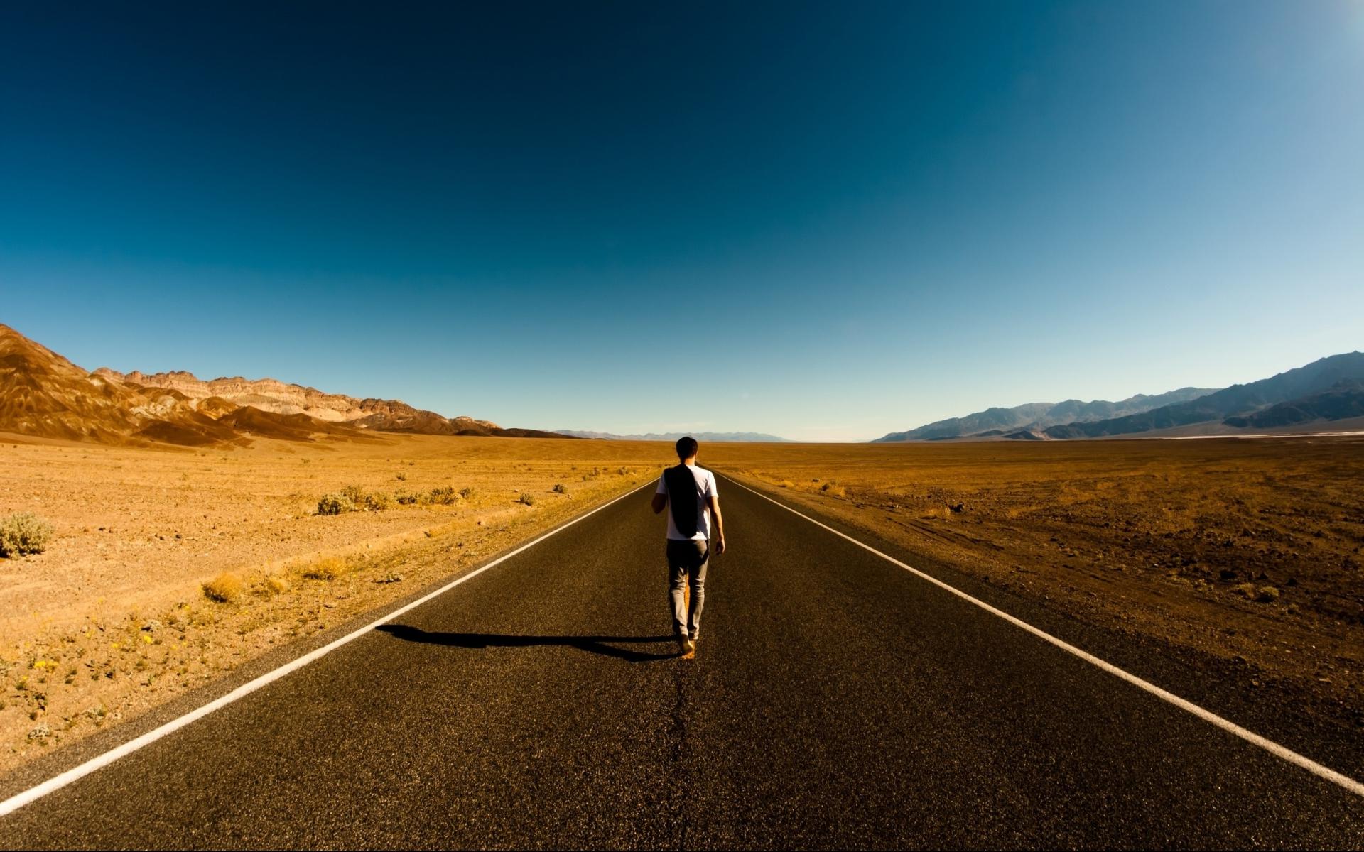 1920x1200 Walking In The Middle Of Nowhere Wallpaperx1200