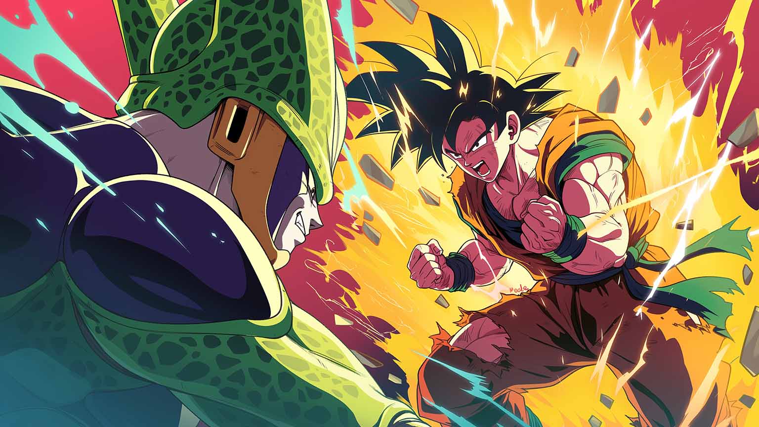 1536x864 Dragon Ball Z Goku vs Cell Desktop Wallpaper %