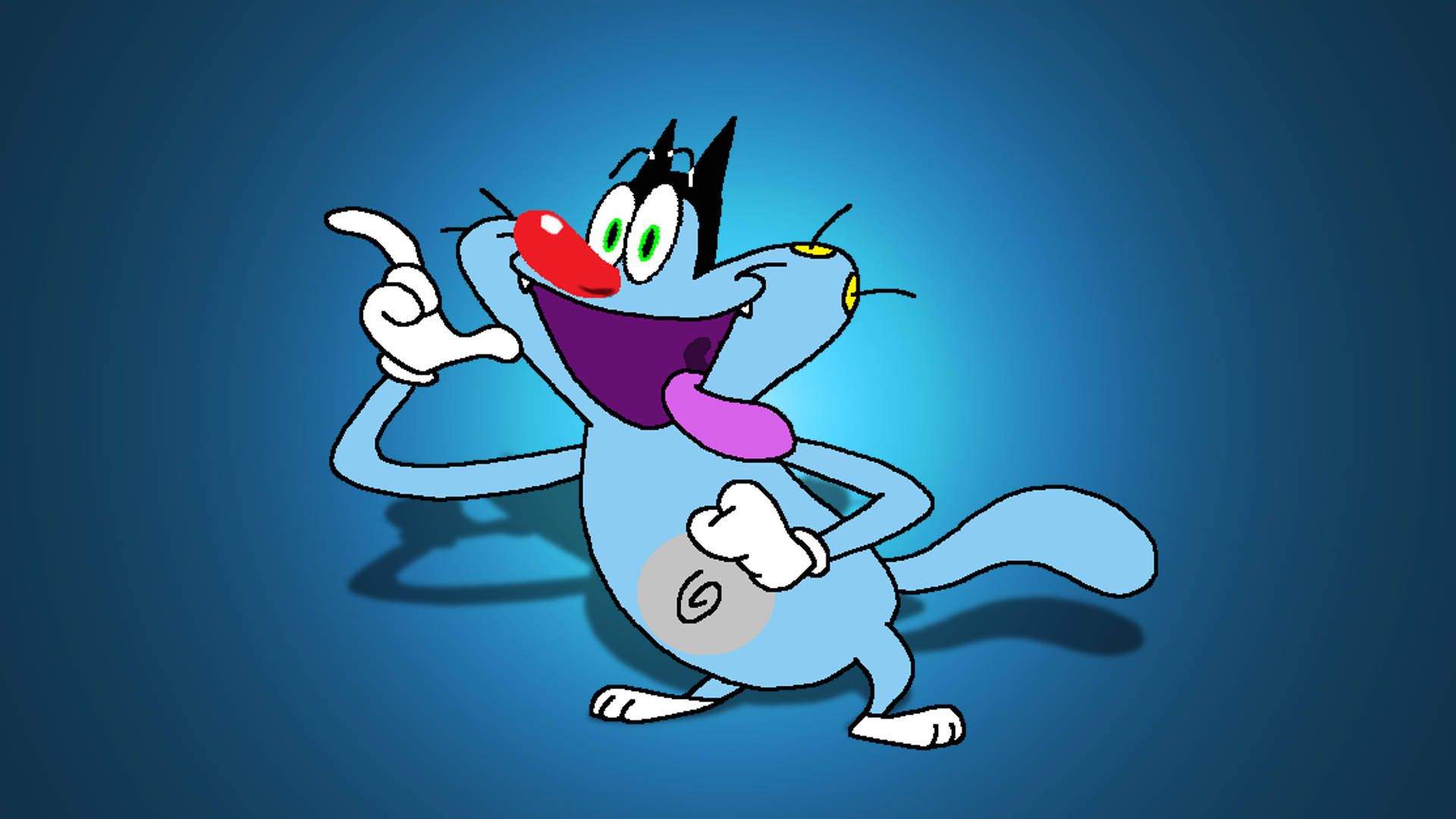 1920x1080 Download Oggy And The Cockroaches Blue Artwork Wallpaper
