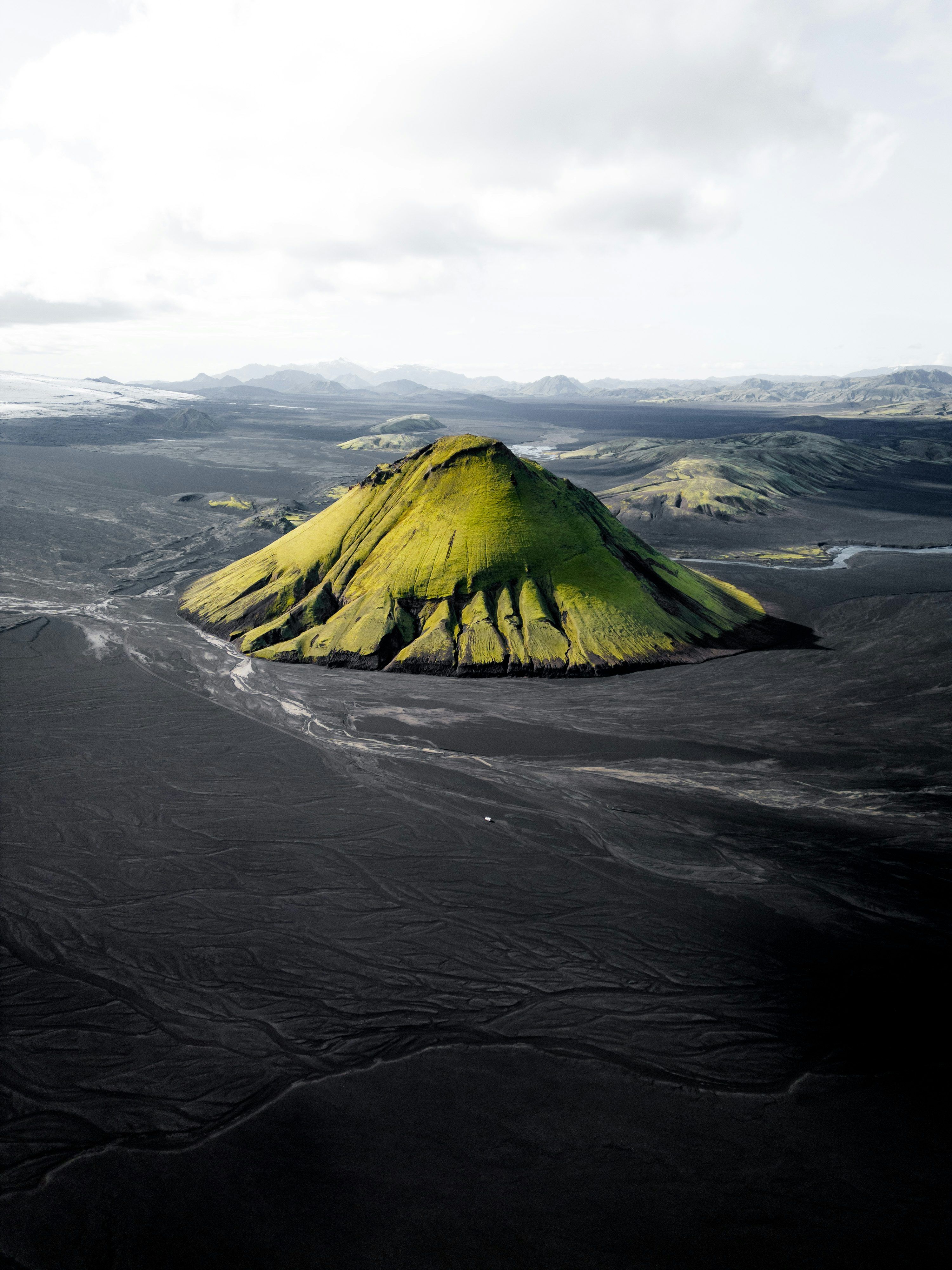 3000x4000 A very large yellow mountain in the middle of nowhere photo