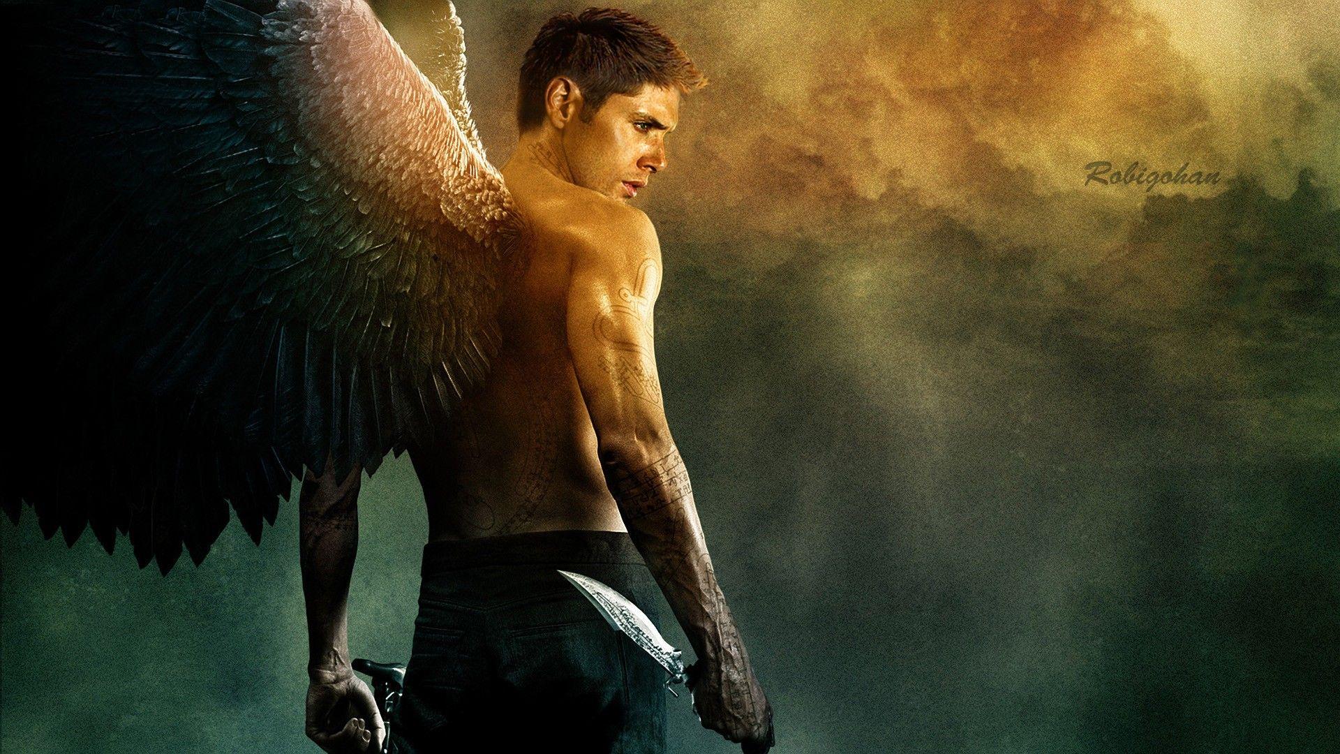 1920x1080 angels, TV, wings, Supernatural, digital art, TV Series, Dean