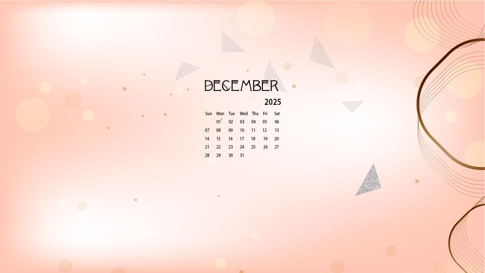 1601x901 December 2025 Desktop Wallpaper Calendar