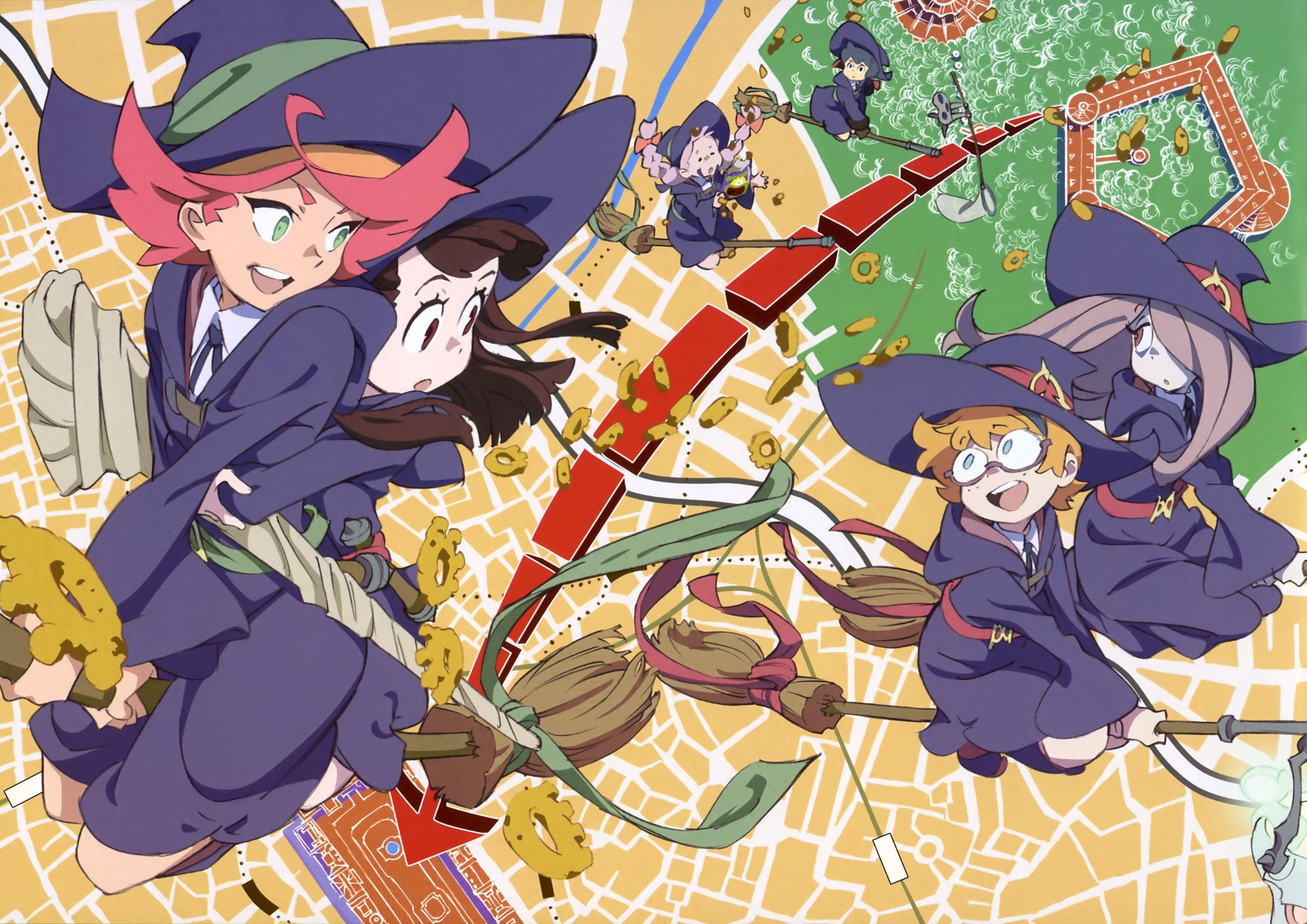 4079x2884 Little Witch Academia Sucy Manbabalan Lotte Yanson Kagari Atsuko