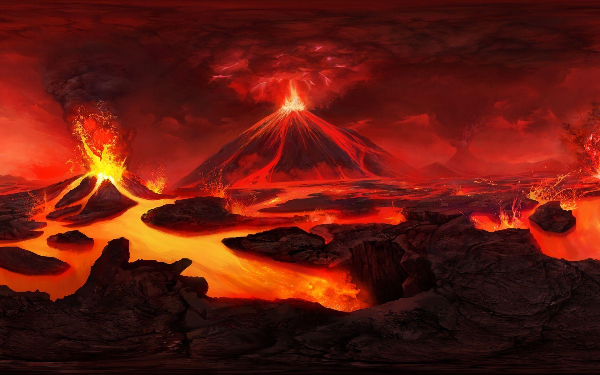Free Vectors  volcanic eruptionc1