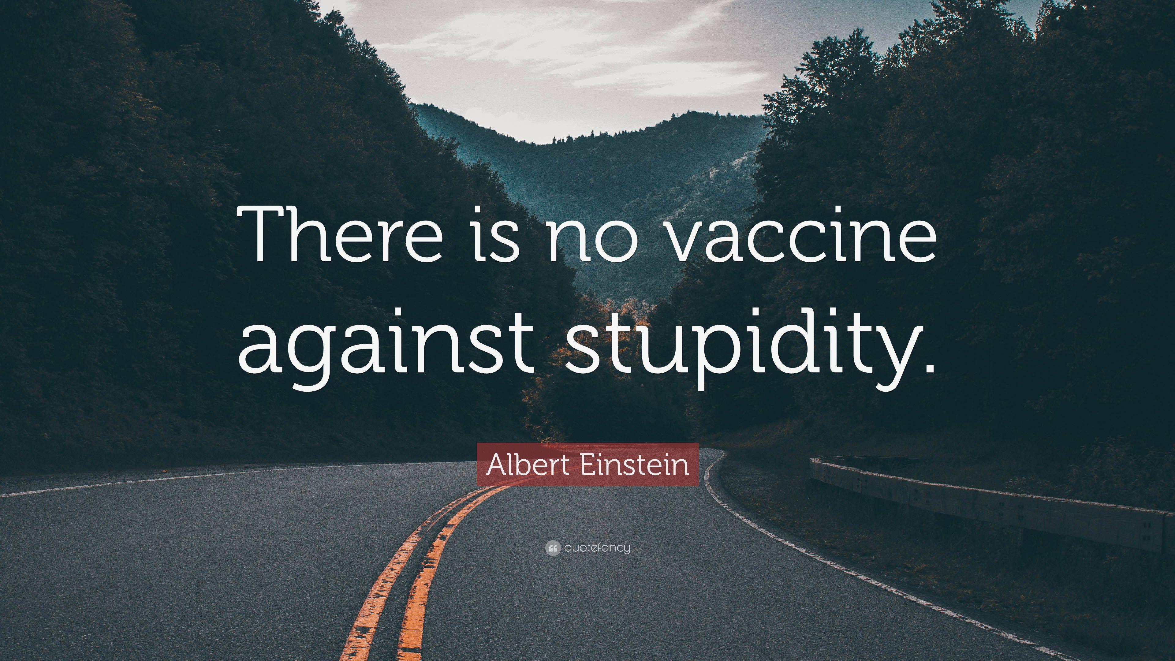 3840x2160 Albert Einstein Quote: “There is no vaccine against stupidity.” 9