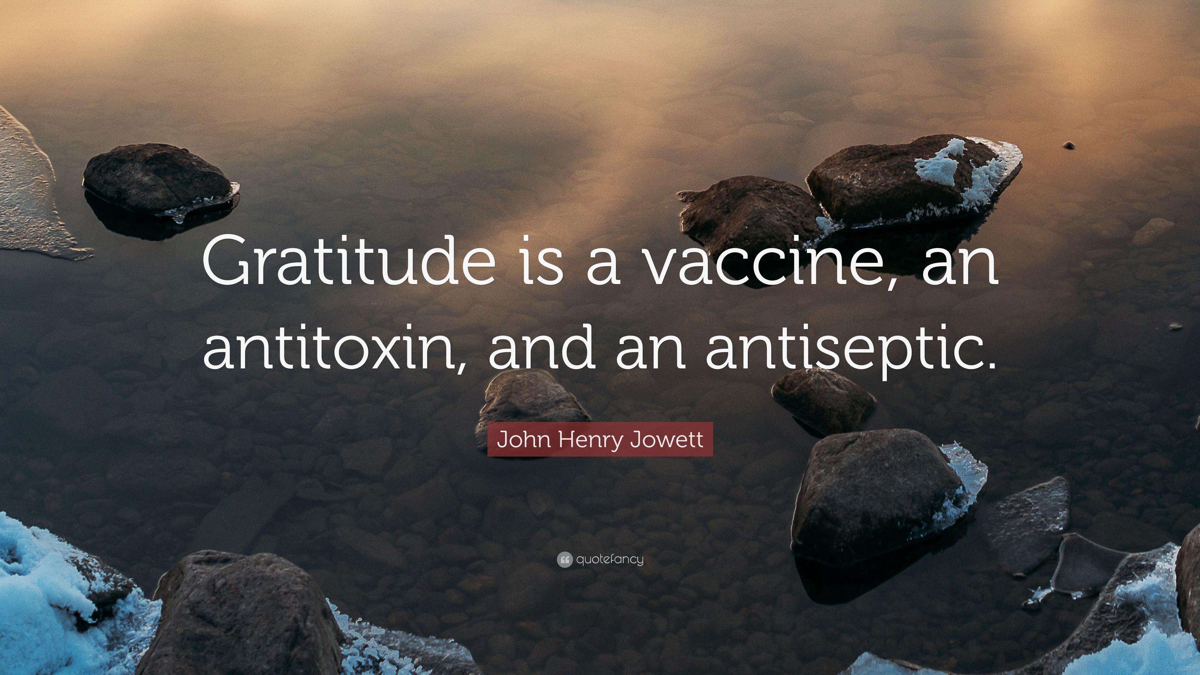 3840x2160 John Henry Jowett Quote: “Gratitude is a vaccine, an antitoxin