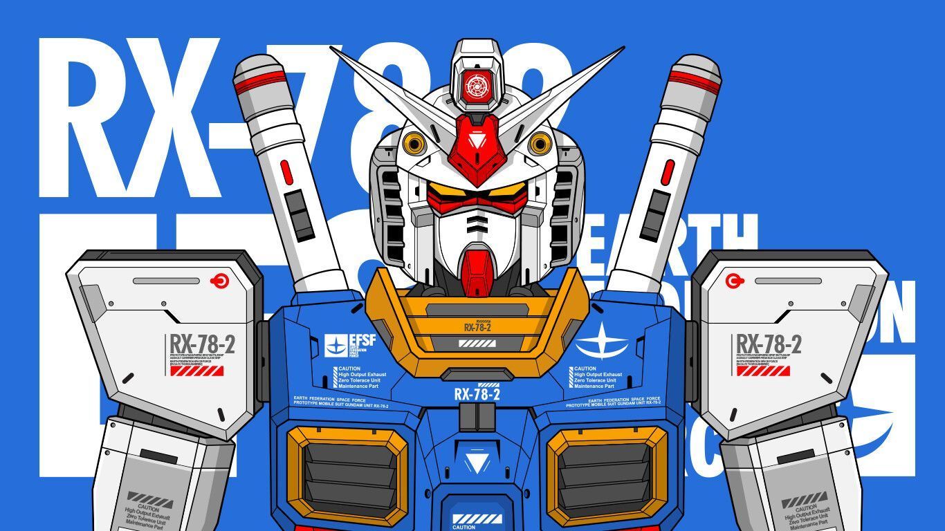 1366x768 Gundam RX 78 Wallpaper