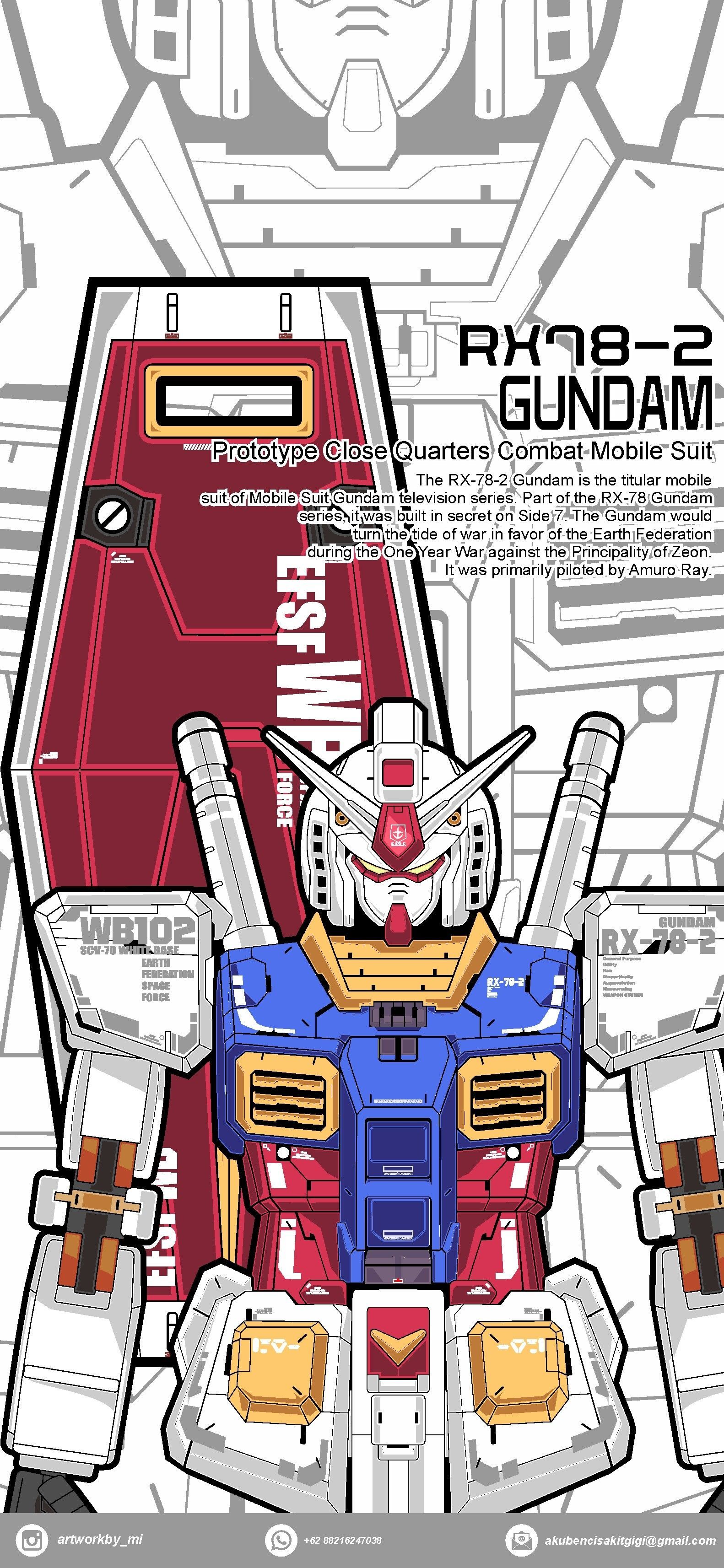 1582x3427 WALLPAPER HD GUNDAM RX78 2