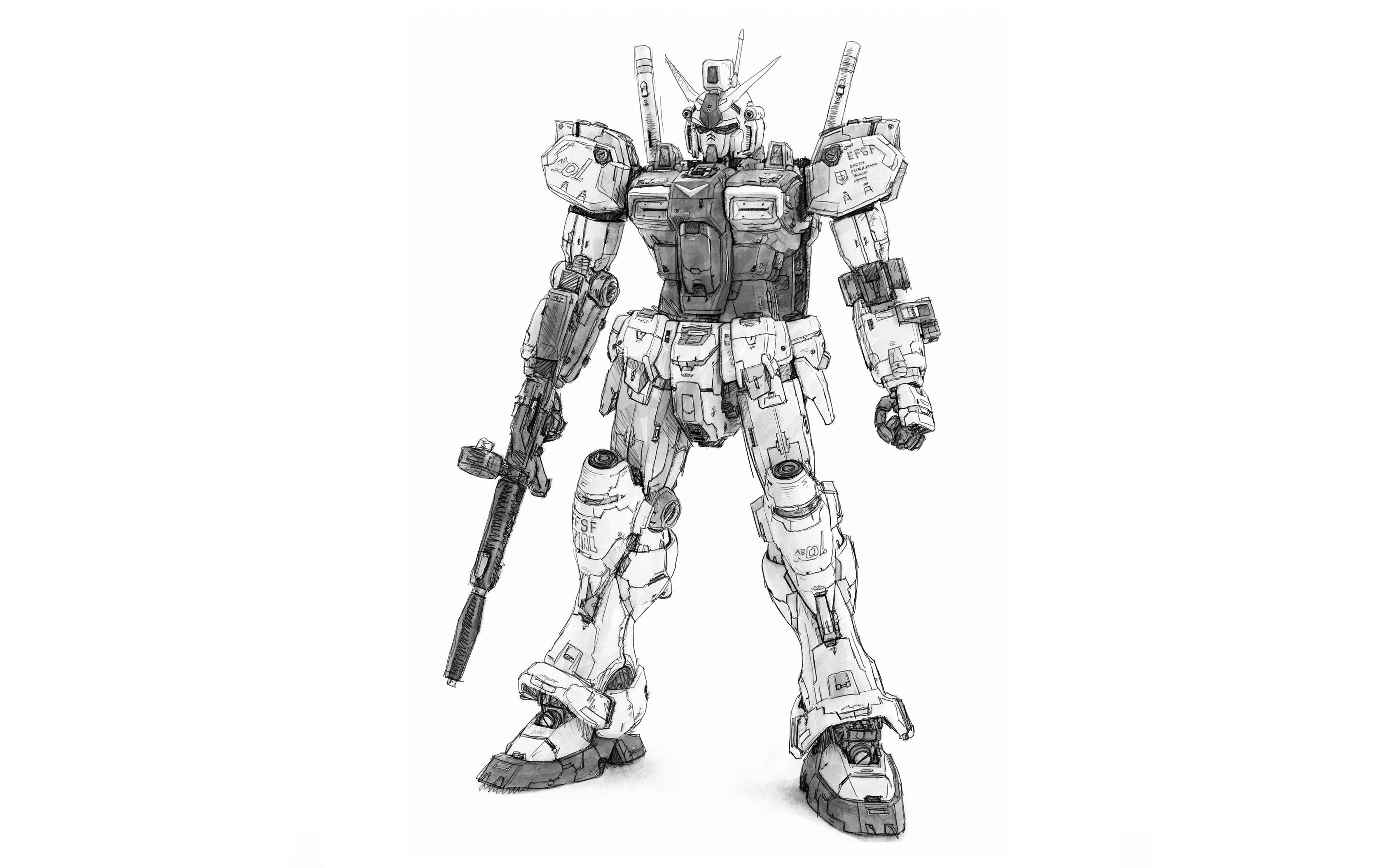 3365x2108 Wallpaper Robot, Gundam, RX 78 2 For Mobile And Desktop, Section минимализм, Resolution 3365x2108