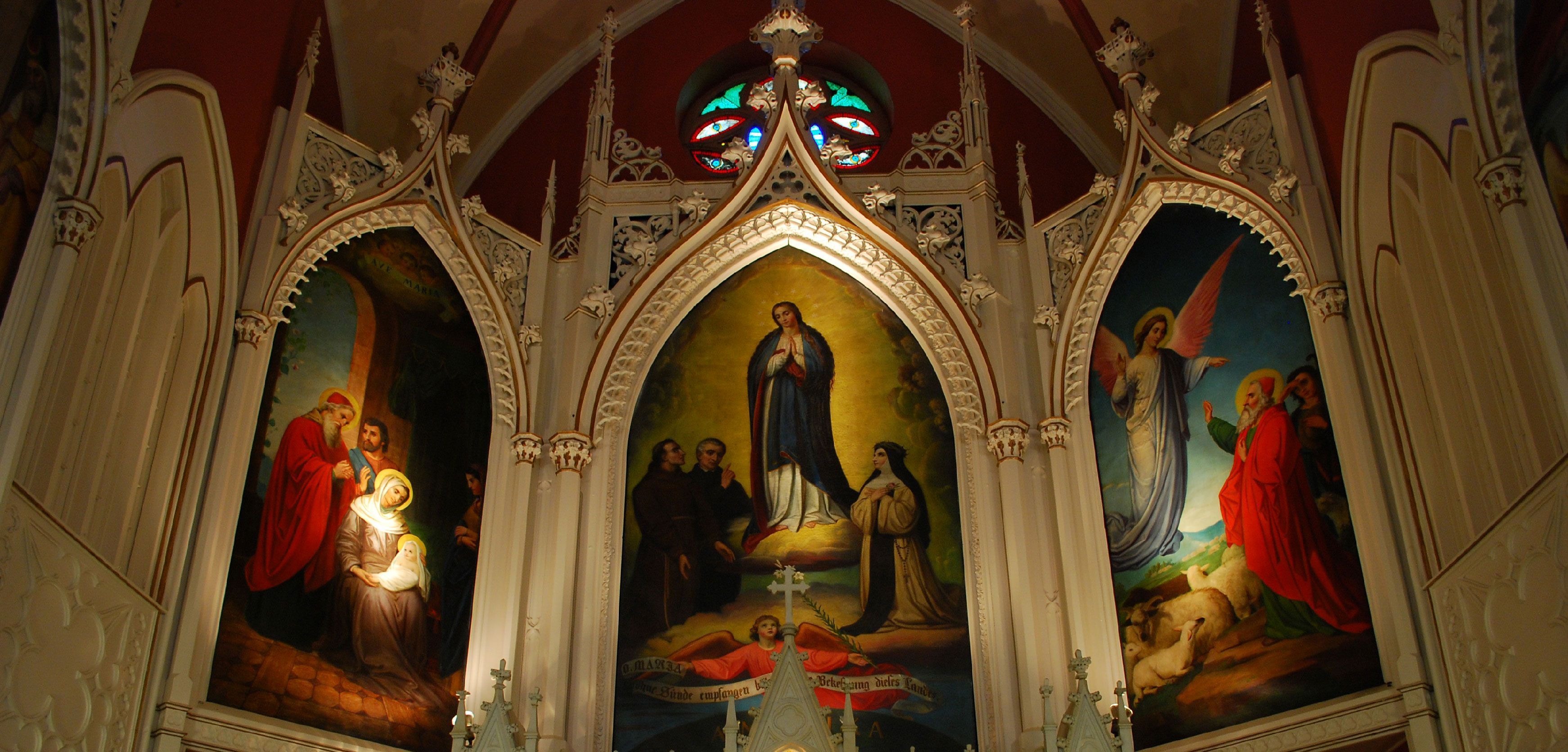 3484x1672 Catholic Church 4k Wallpaper