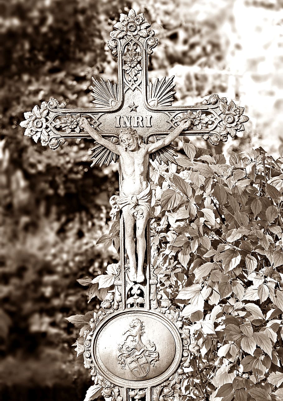 910x1286 HD Wallpaper: Crucifix Decor Sepia Photo, Black And White, Catholicism, Cross