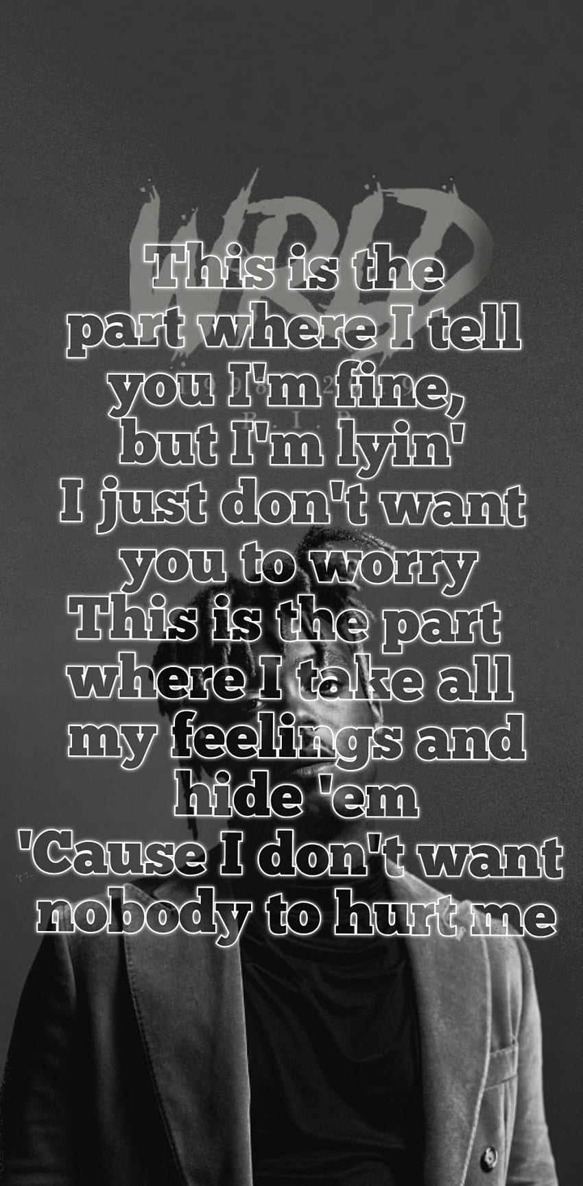 850x1730 Juice wrld quote 999 HD wallpaper
