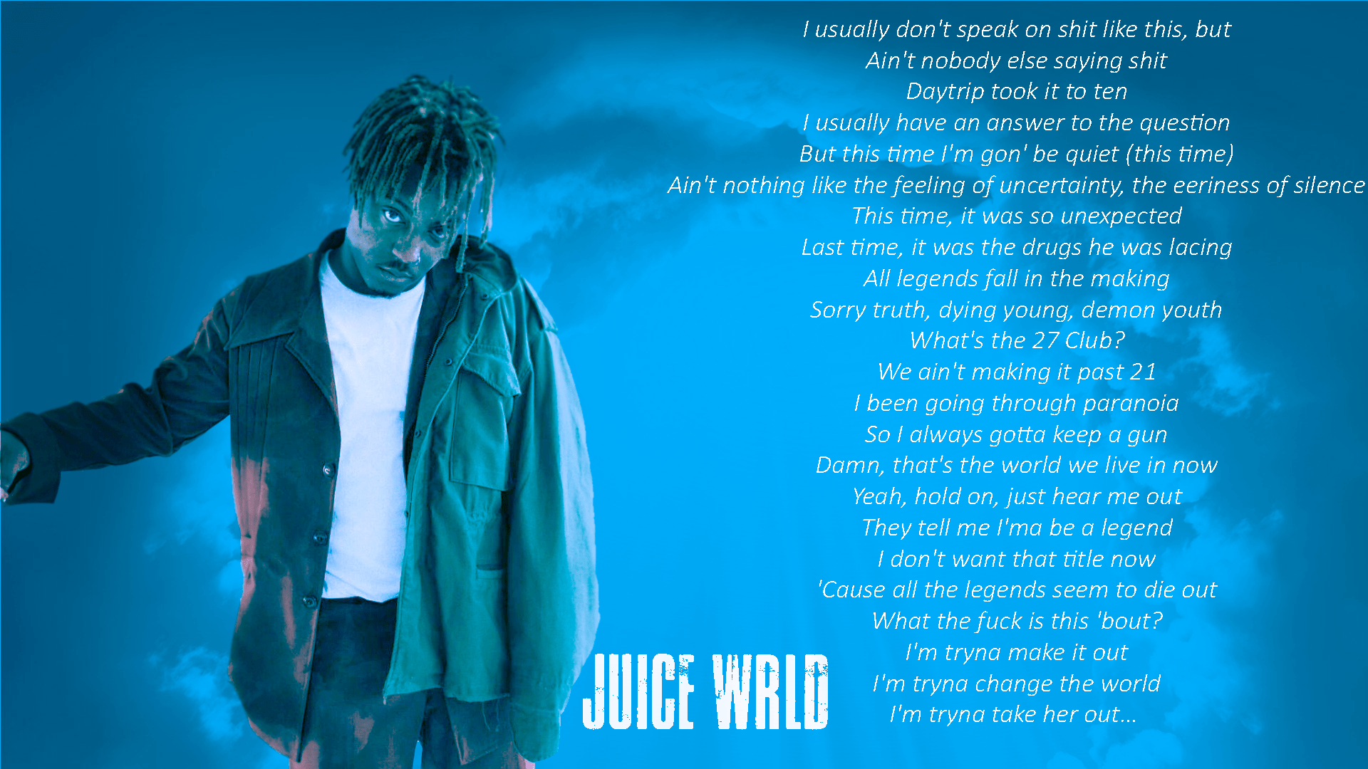 1920x1080 Juice Wrld Blue ed