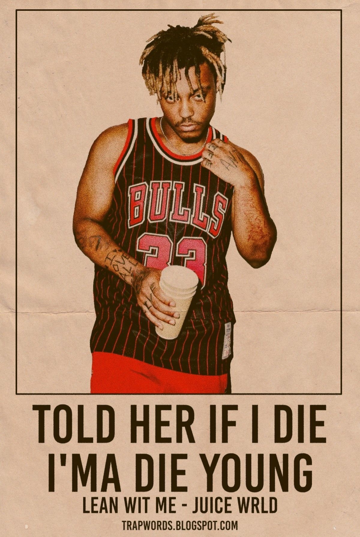 1200x1787 Image tagged with juice wrld, lean wit me, trapwords
