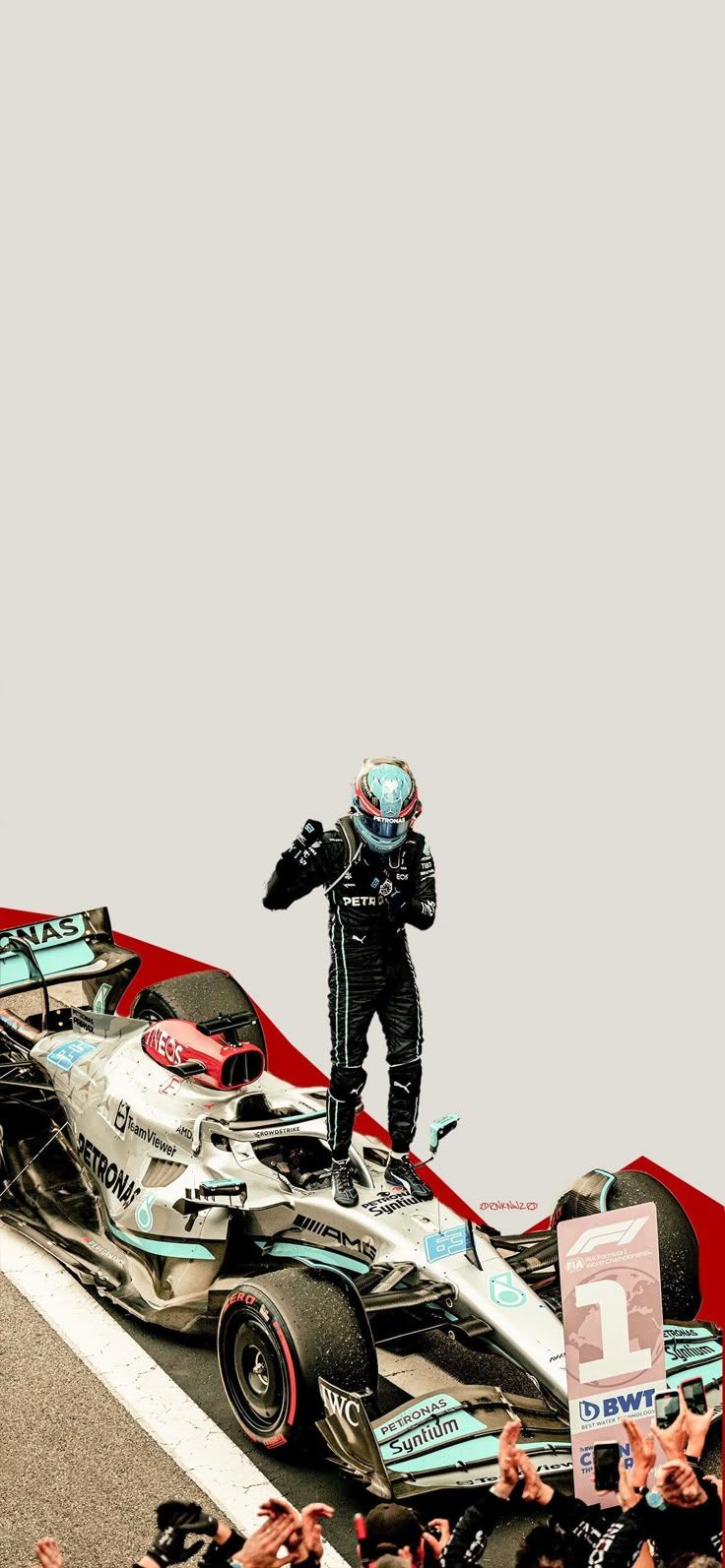 736x1593 George Russell 2022 São Paulo GP. Digital Print + Wallpaper