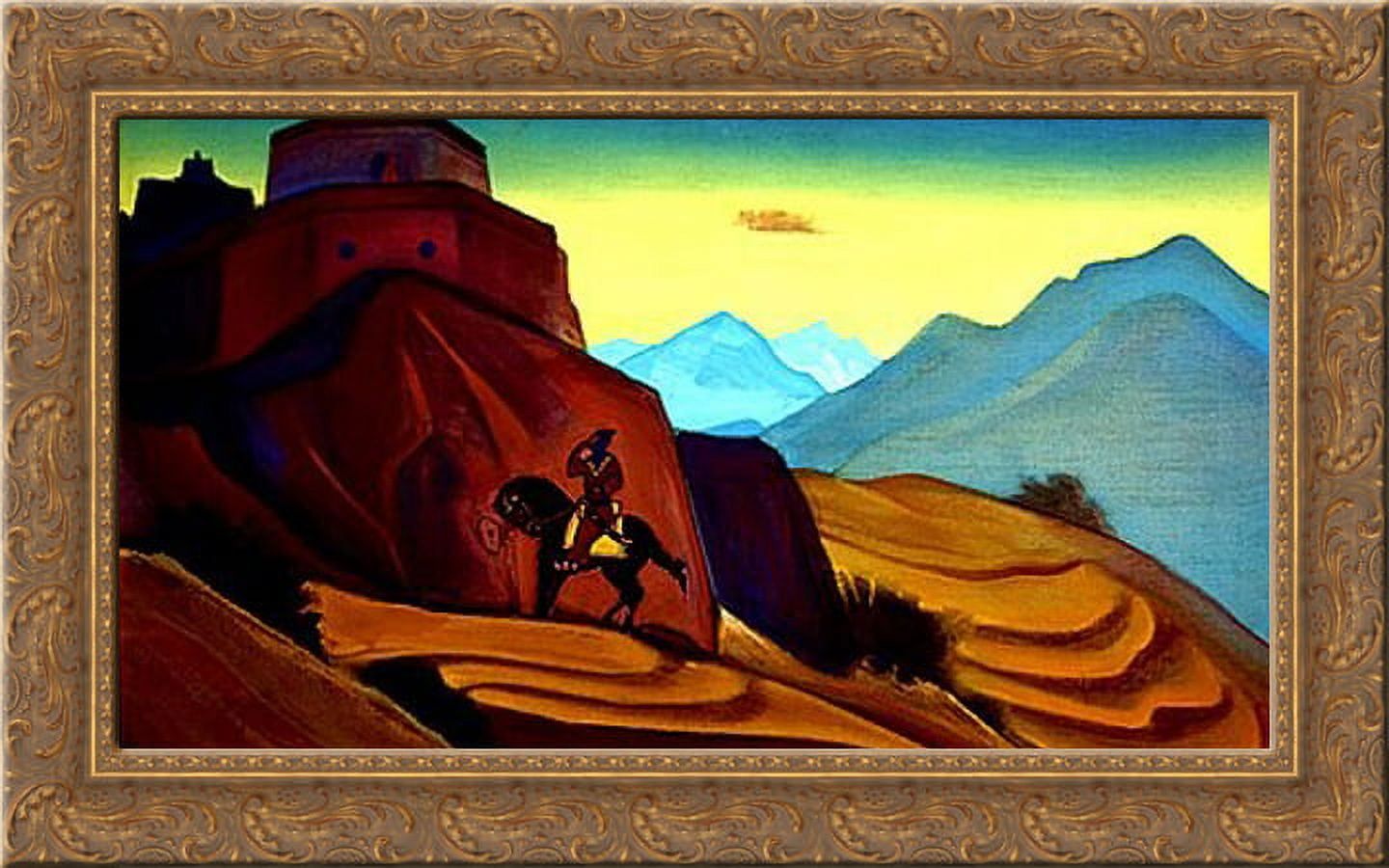 1440x900 Hystaspes. Shahnameh. 24x16 Gold Ornate Wood Framed Canvas Art