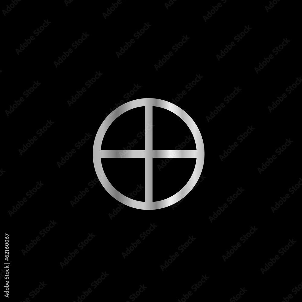 1000x1000 Symbol of Gnosticism Sun cross Stock Vector