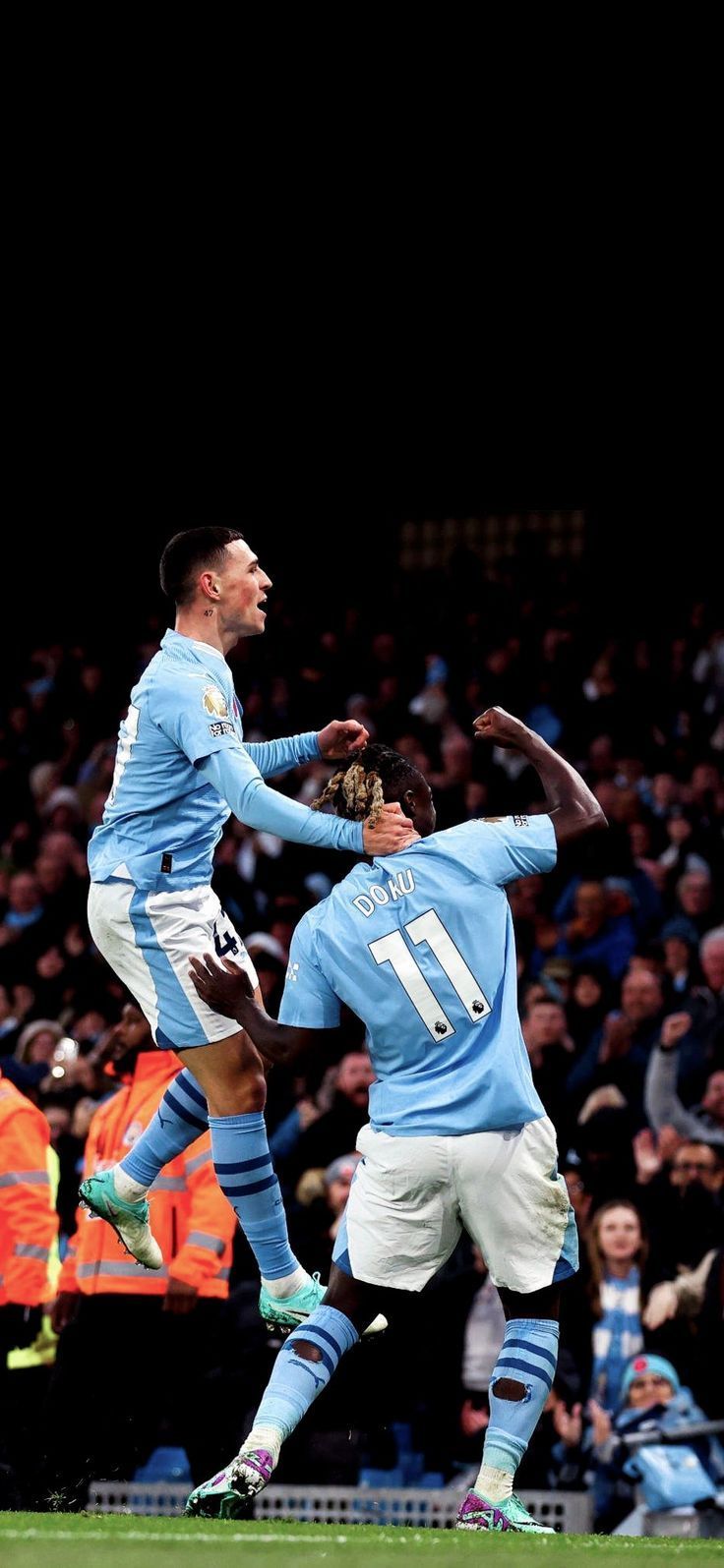 736x1595 Phil Foden and Doku 4k Wallpaper. Man City 4k Wallpaper