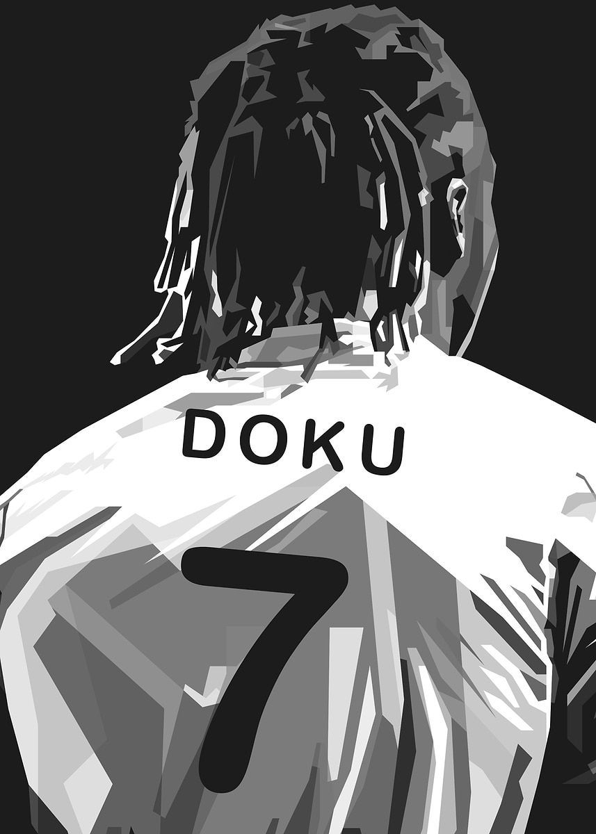 857x1200 Jeremy Doku' Poster, picture, metal print, paint