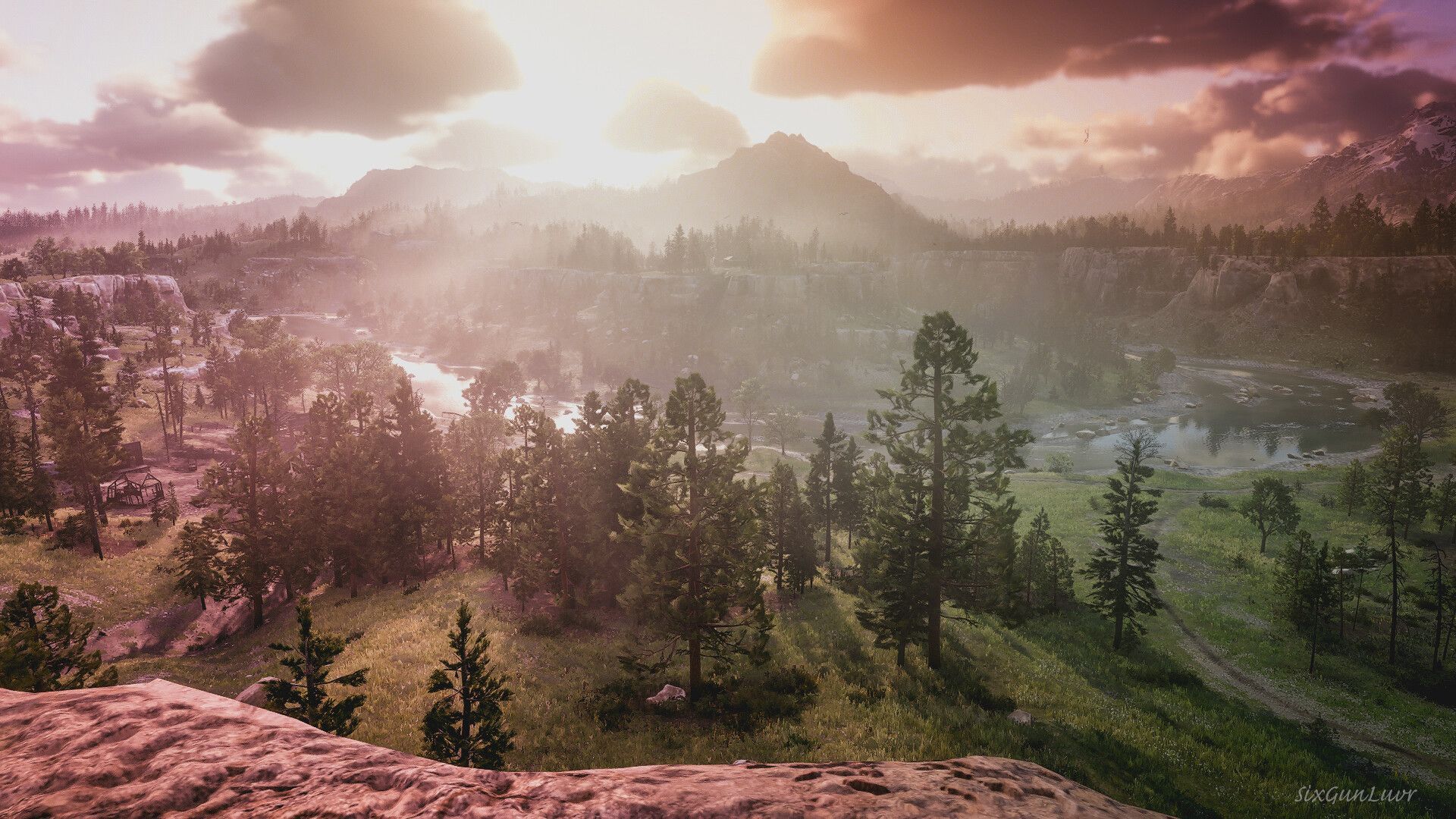 1920x1080 Sunset At Horseshoe Overlook