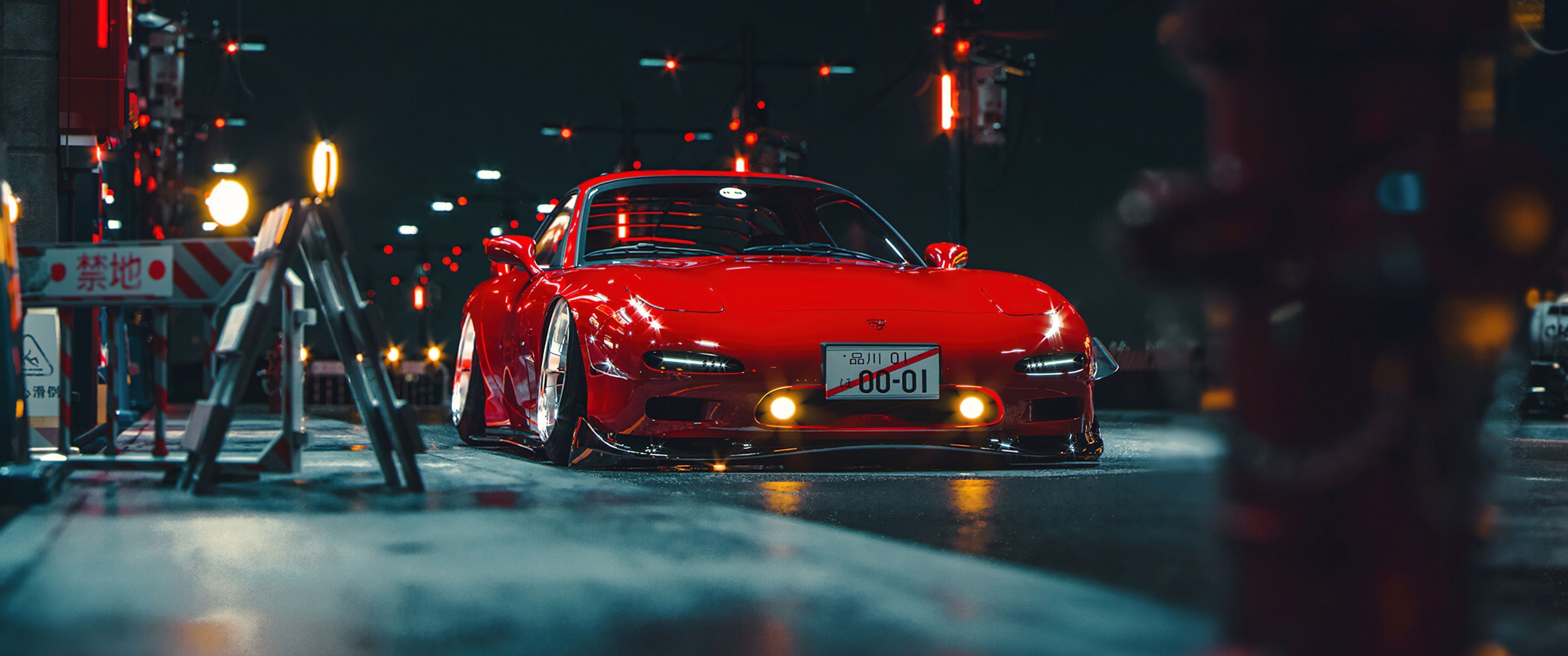 3440x1440 Mazda RX 7 Wallpaper 4K, JDM Cars, Japanese, AI Art