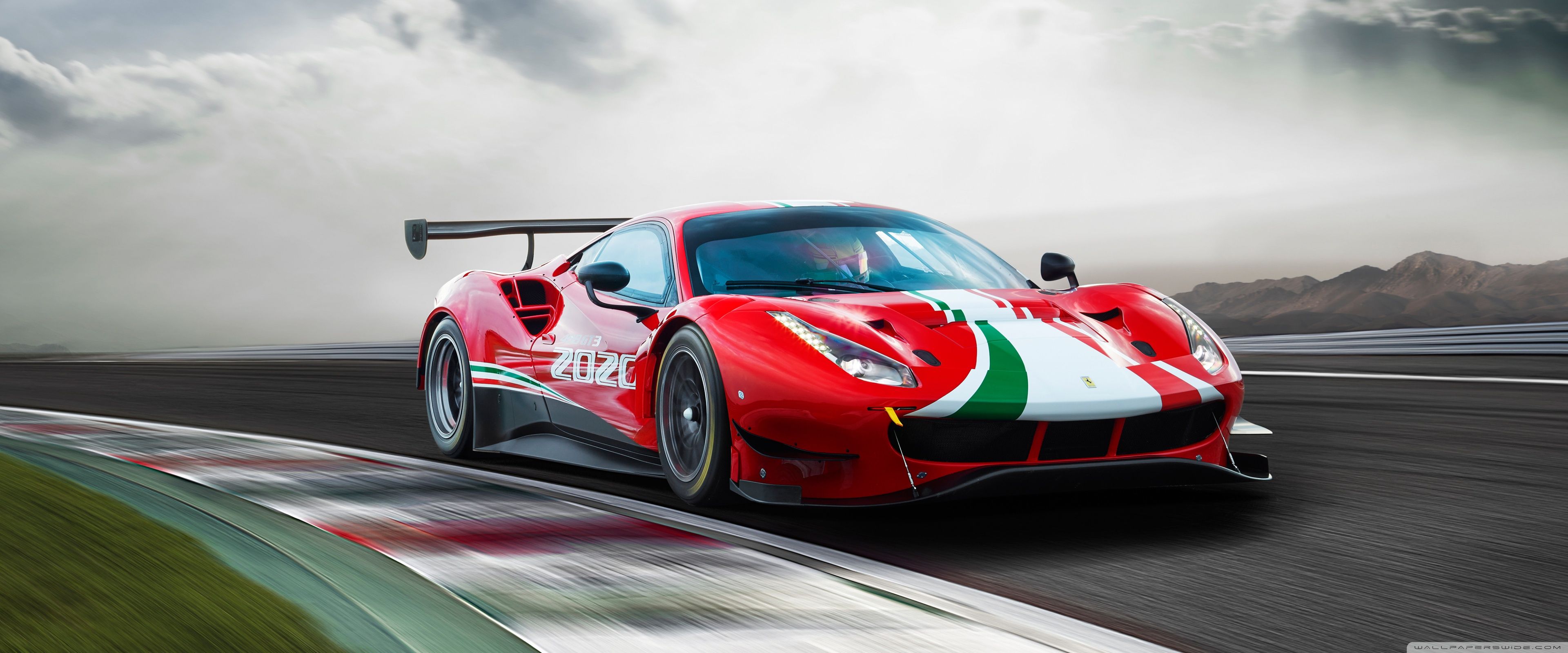 3840x1600 Ferrari 488 GT3 EVO Race Car 2020 4K UHD Wallpaper for UltraHD Desktop and TV : Widescreen and UltraWide Display : Dual and Triple Monitor : Smartphone and Tablet Devices