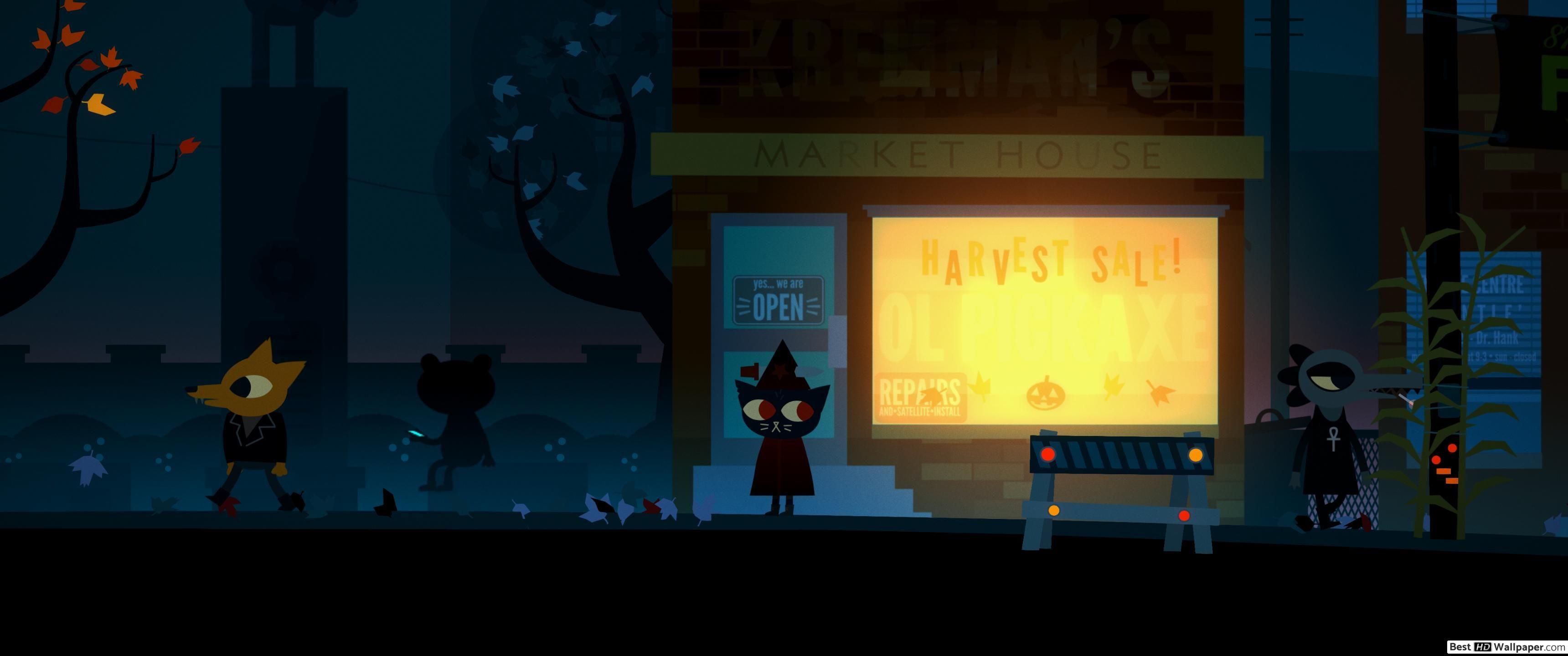 3440x1440 Night in the woods HD wallpaper download