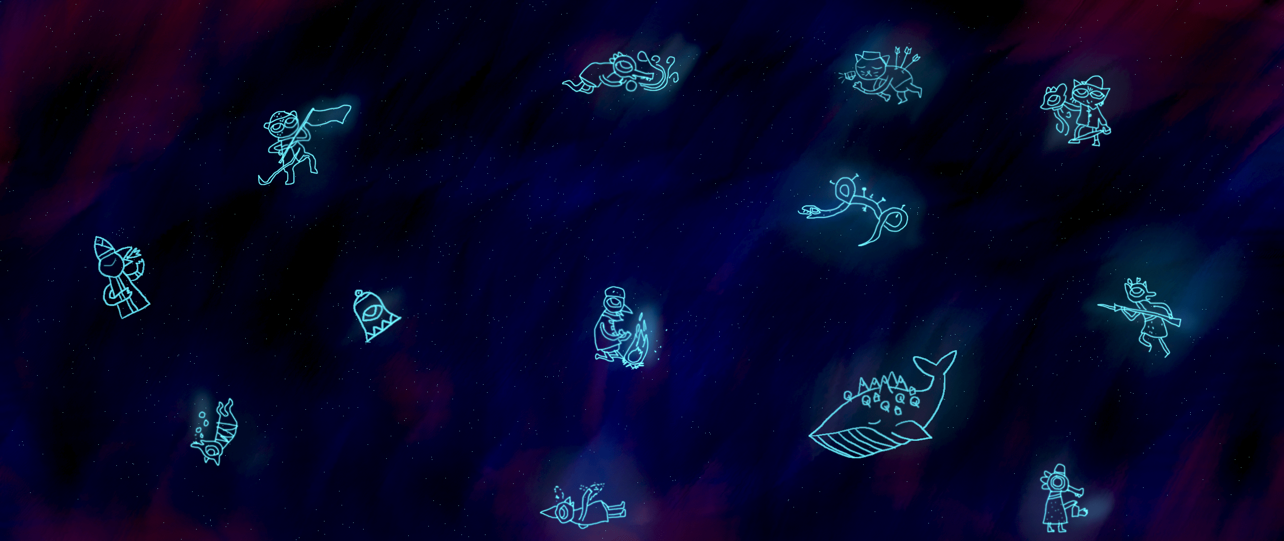 2560x1080 Night in the woods stars wallpaper 2560x1080