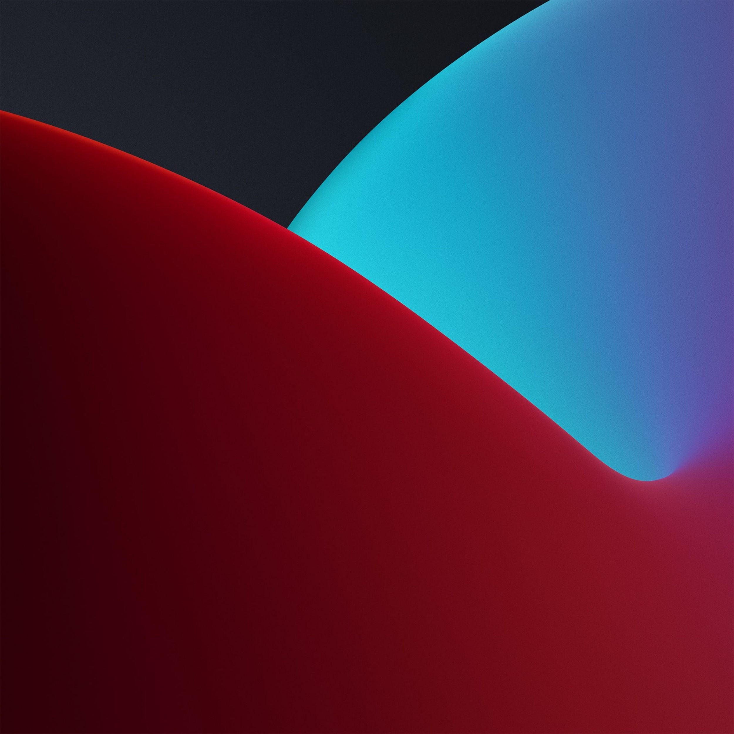 2500x2500 Red Blue Dark Mode Abstract Simple Minimalist WWDC 20