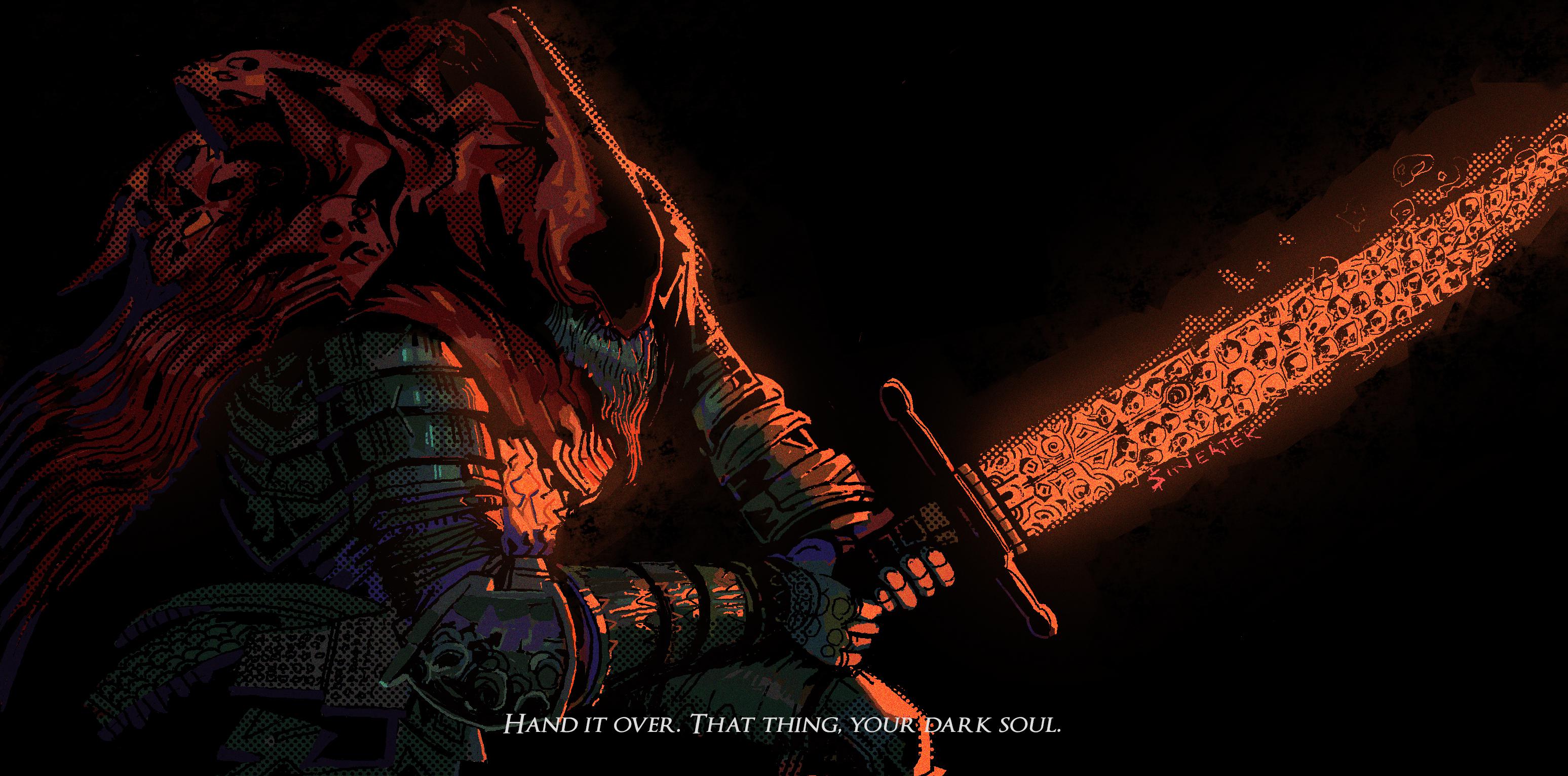 3095x1532 I drew Slave Knight Gael from Dark souls 3. I love this game and keep falling back into it. This game will never leave me. It is a dark depressing game yet