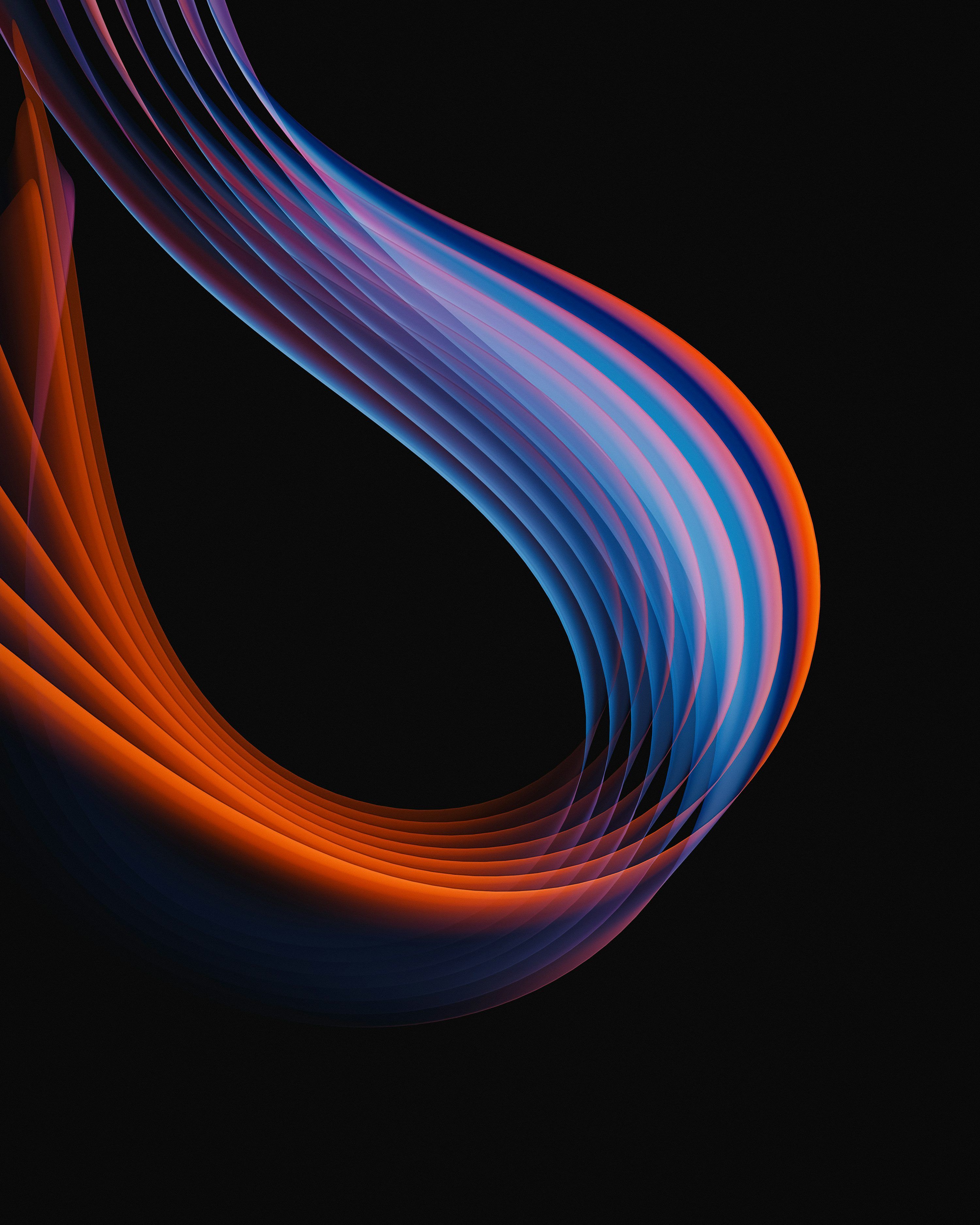 3000x3750 A black background with red and blue lines photo