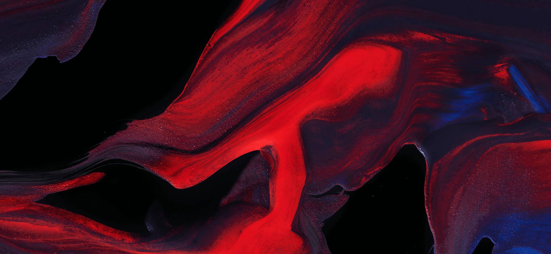 1920x886 Download Dark Blue And Red Abstract Painting Wallpaper