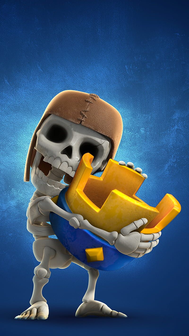 800x1421 King Skeleton, clash royale, game, HD phone wallpaper