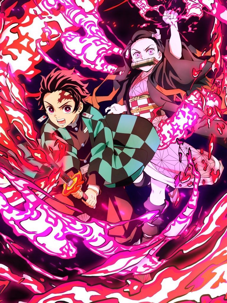 768x1024 Demon Slayer Kimetsu no Yaiba Anime 4K Wallpaper
