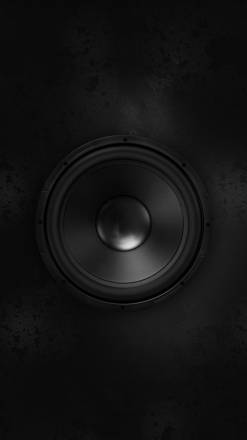 800x1422 Woofer amoled, black, clean, dark, minimal, speaker, sub, HD phone wallpaper