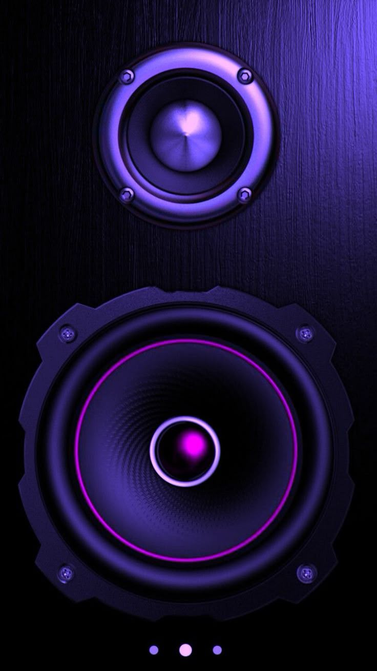 736x1309 Purple Neon Speaker Wallpaper